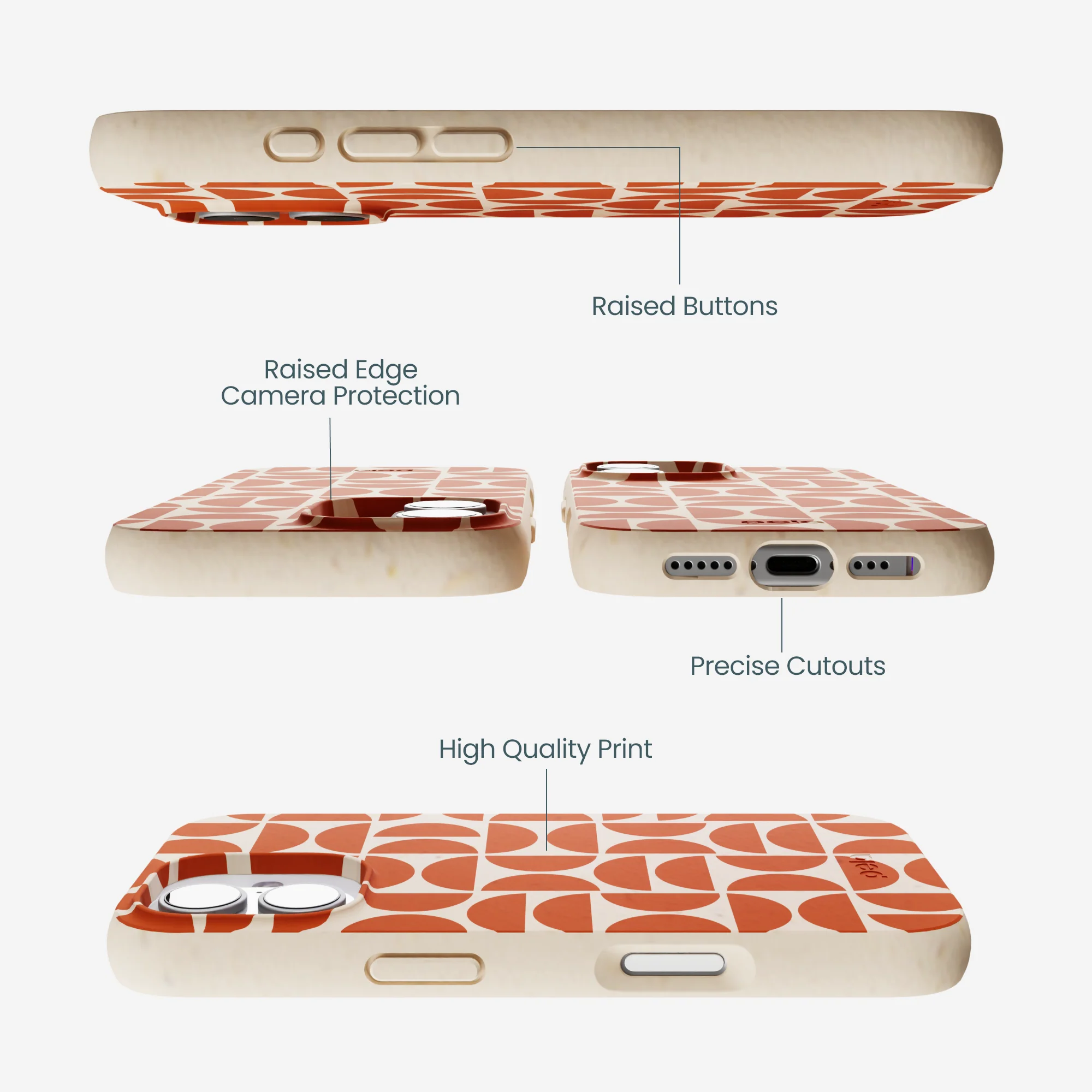 Seashell Paprika Play iPhone 17 Case - Image 3