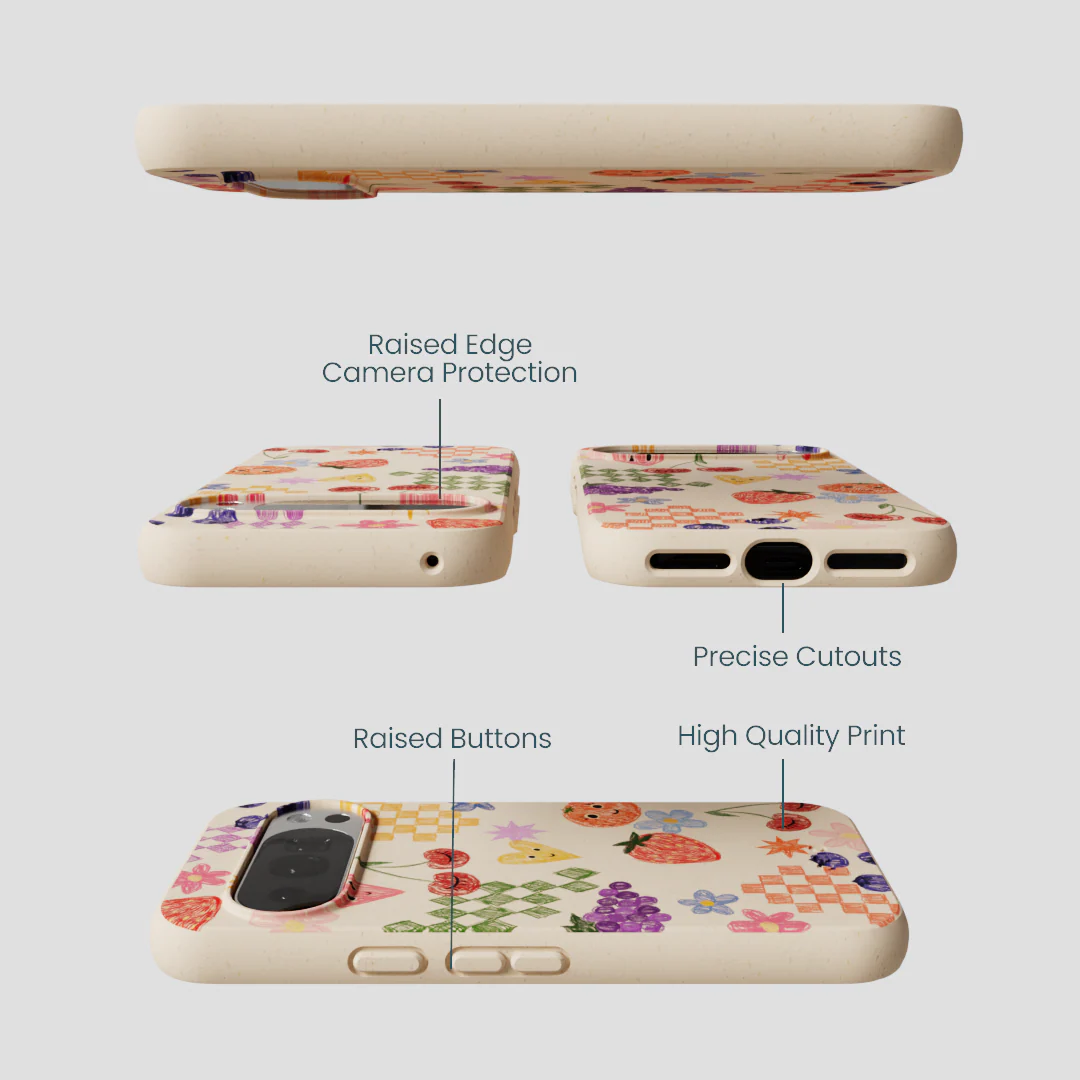 Seashell Pencil Doodles Google Pixel 10/10 Pro Case - Image 3