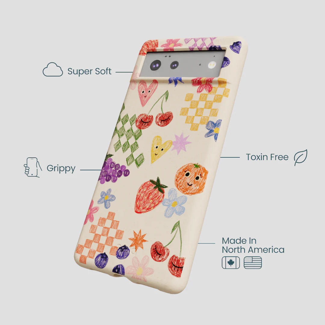 Seashell Pencil Doodles Google Pixel 6a Case - Image 4