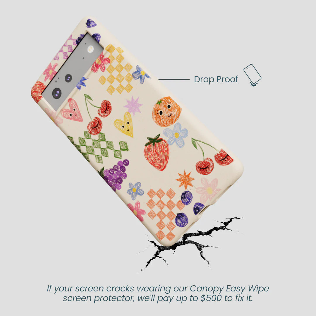 Seashell Pencil Doodles Google Pixel 6a Case - Image 5