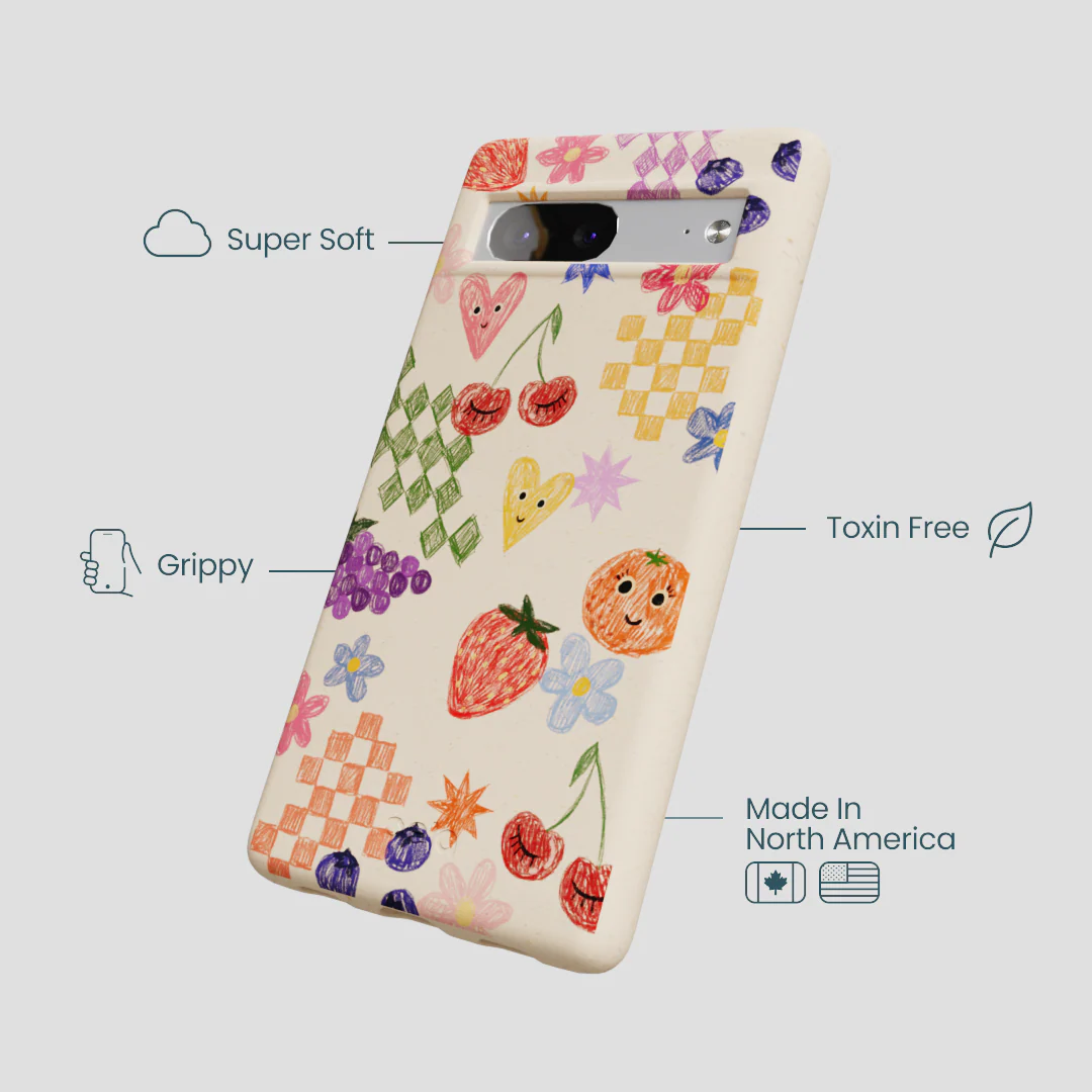 Seashell Pencil Doodles Google Pixel 7a Case - Image 4