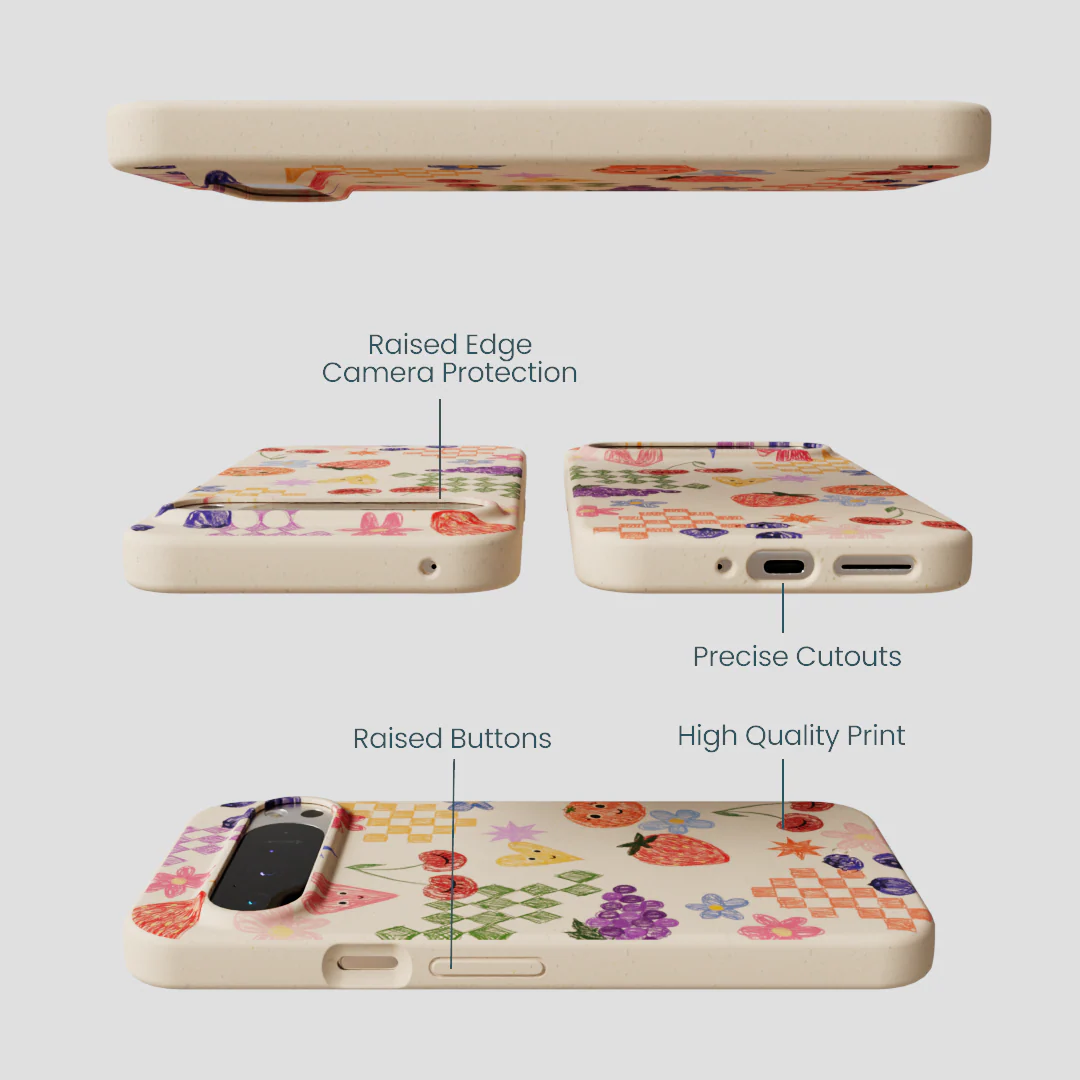 Seashell Pencil Doodles Google Pixel 9 Pro XL Case - Image 3