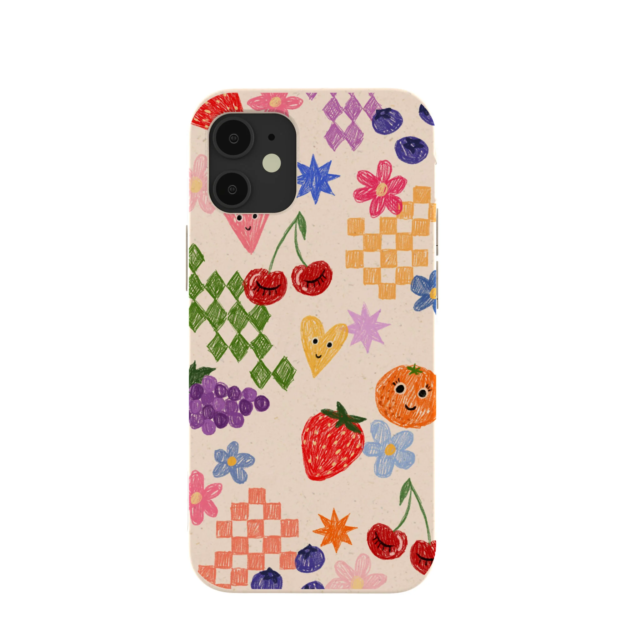 Seashell Pencil Doodles iPhone 12 Mini Case