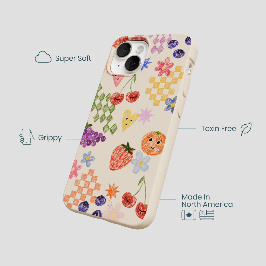 Seashell Pencil Doodles iPhone 13 Case - Image 4