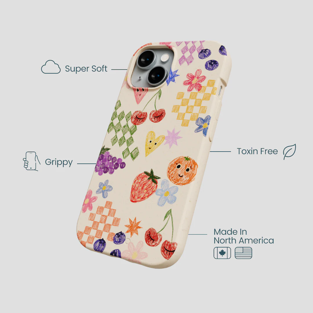 Seashell Pencil Doodles iPhone 14 Case - Image 4