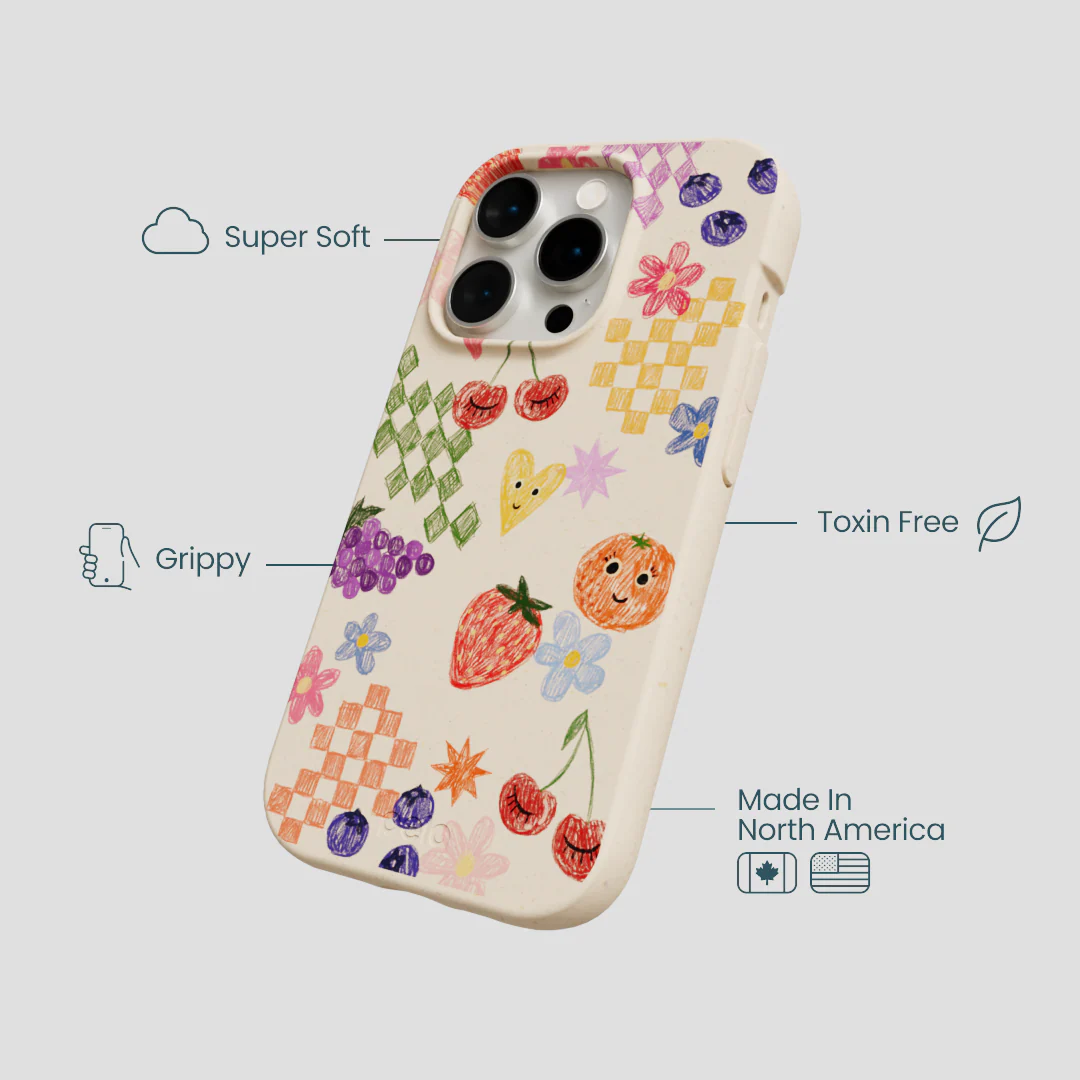 Seashell Pencil Doodles iPhone 14 Pro Case - Image 4