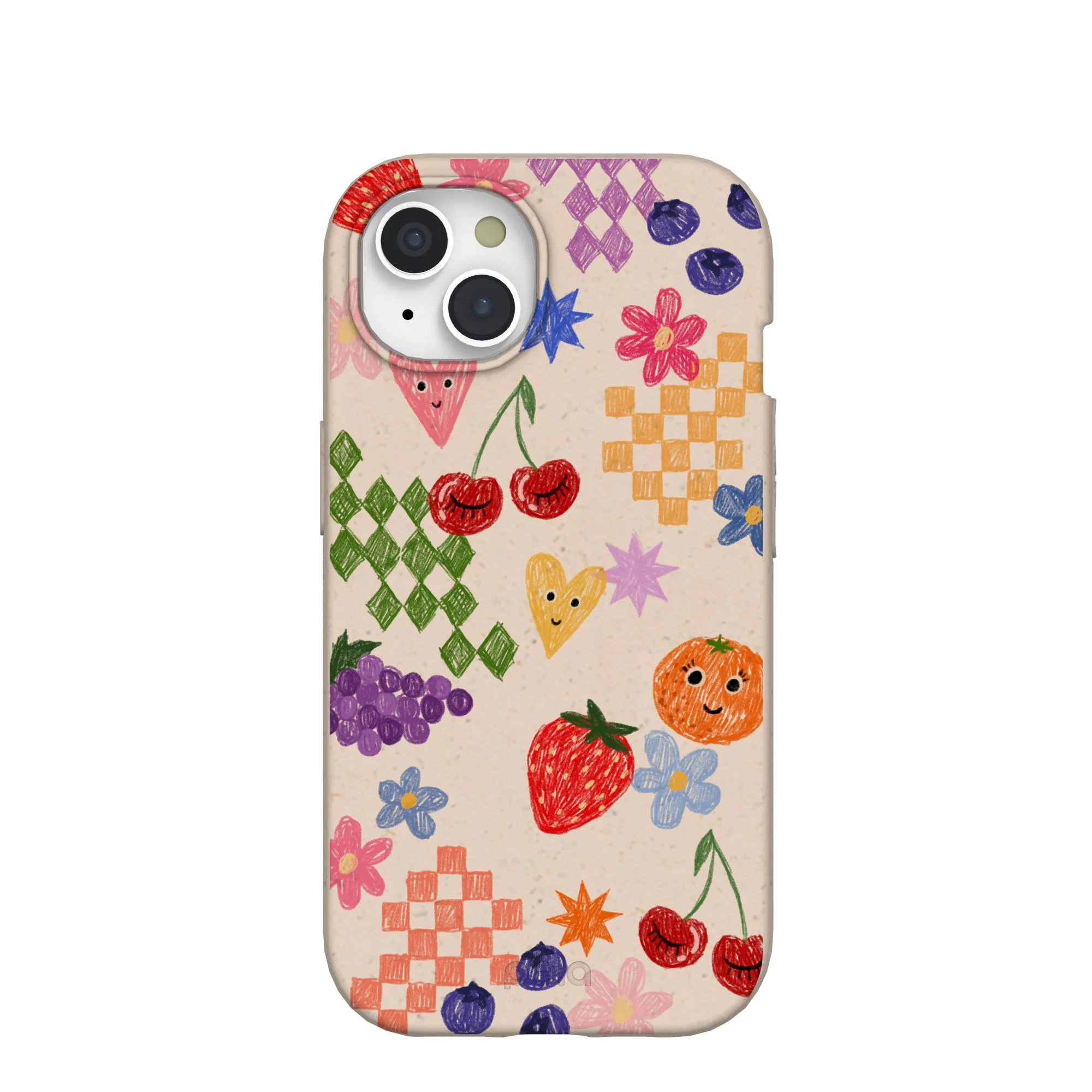 Seashell Pencil Doodles iPhone 15 Case