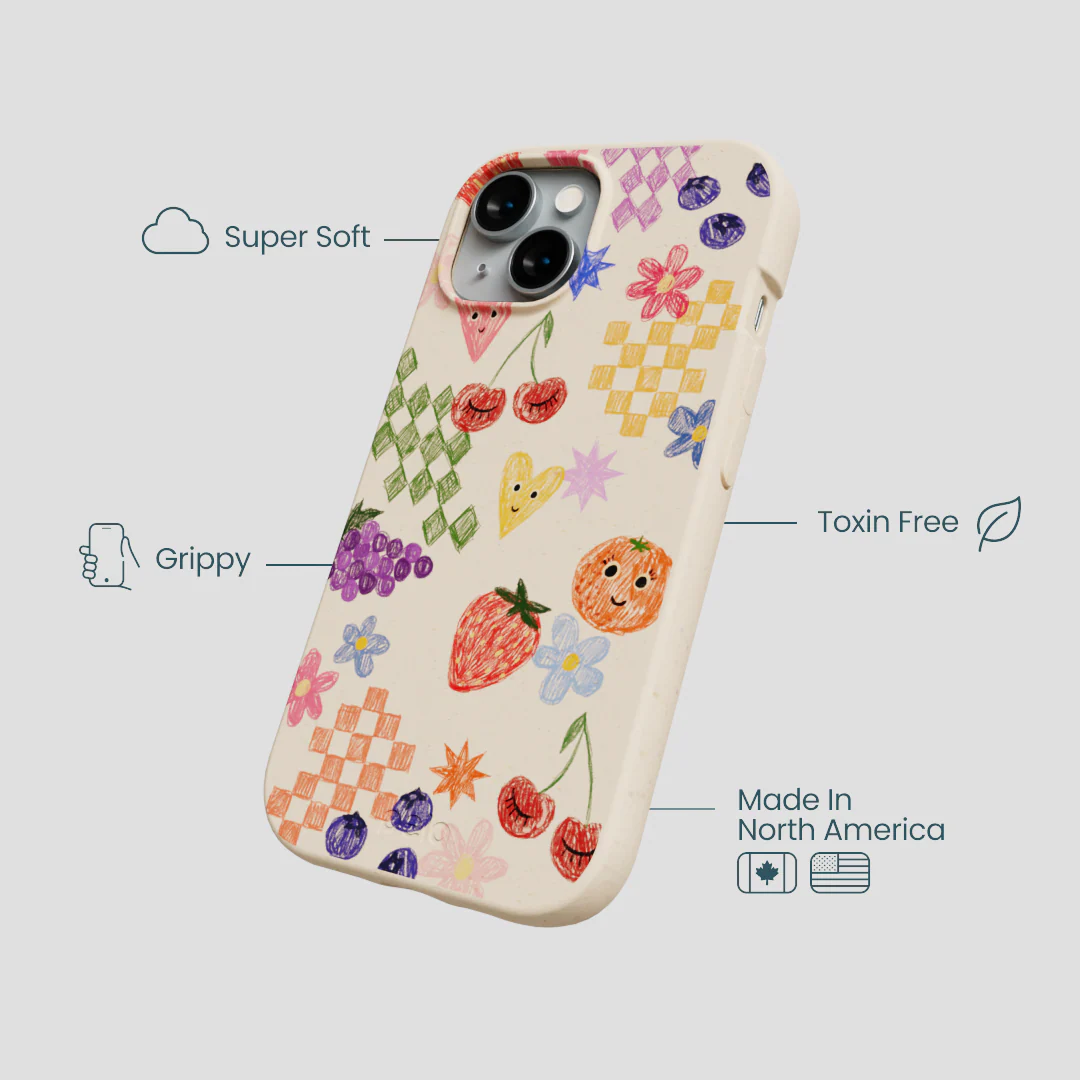 Seashell Pencil Doodles iPhone 15 Case - Image 4