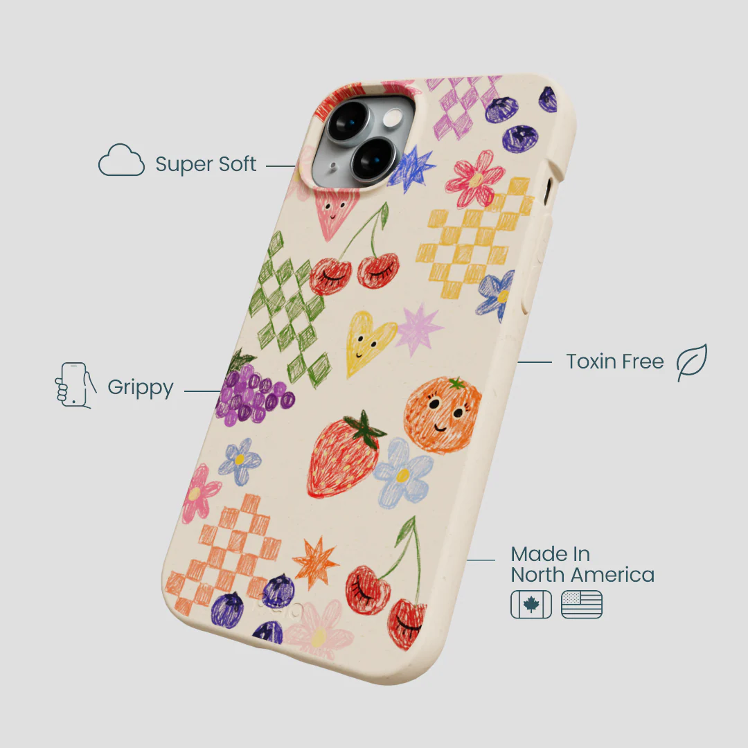 Seashell Pencil Doodles iPhone 15 Plus Case - Image 4