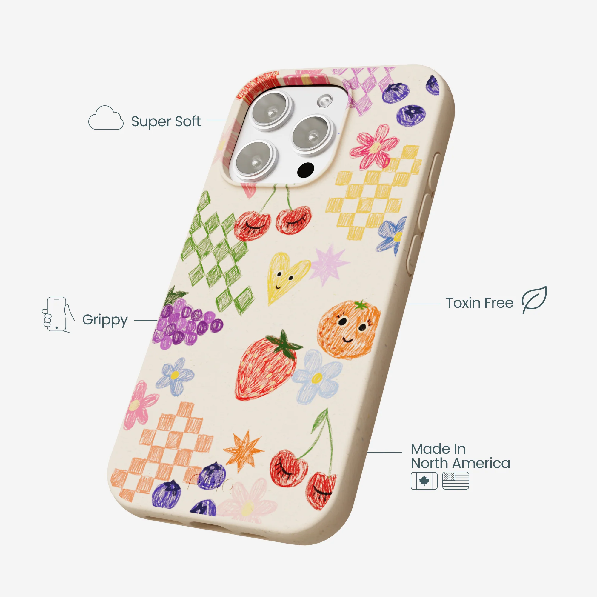 Seashell Pencil Doodles iPhone 16 Pro Max Case - Image 4