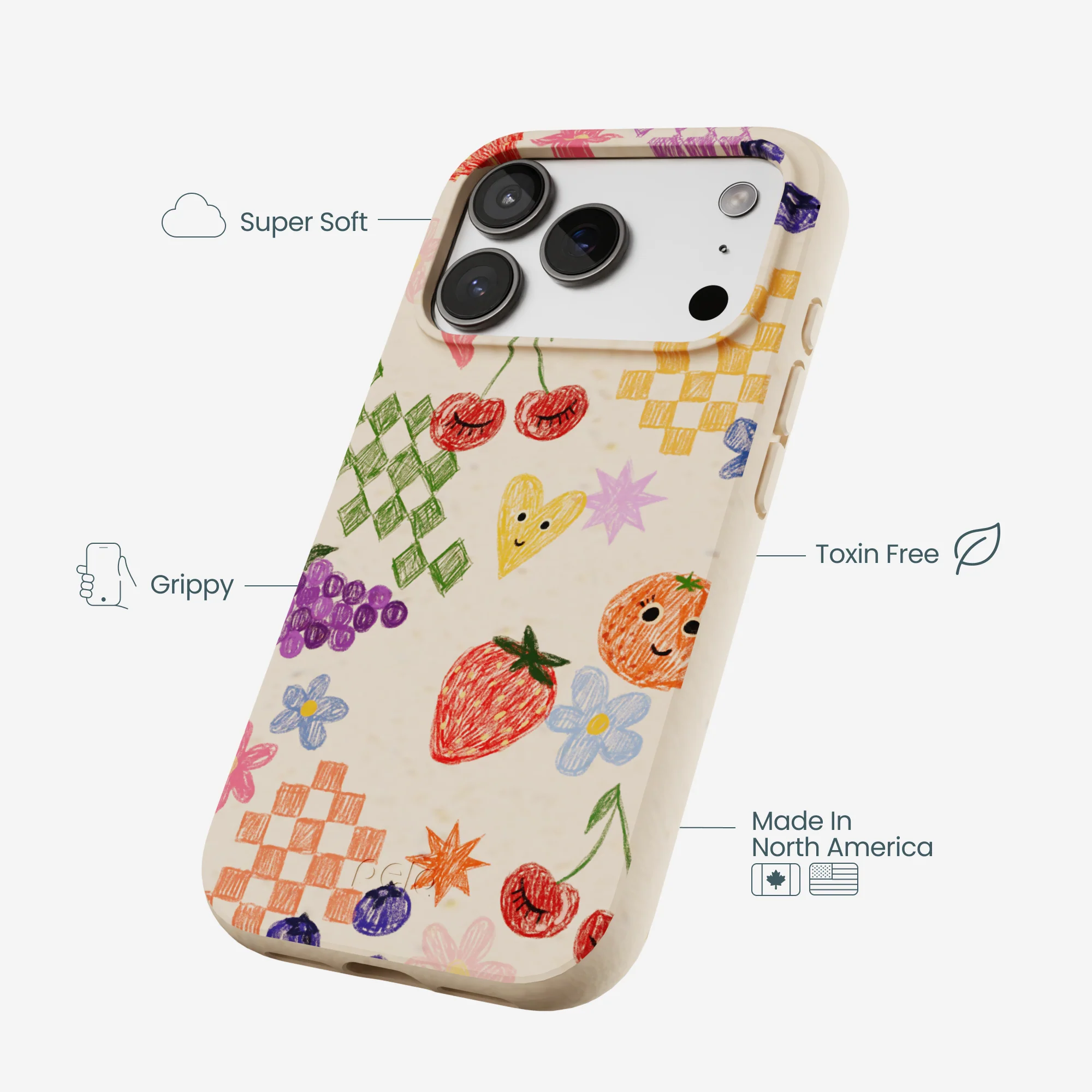 Seashell Pencil Doodles iPhone 17 Pro Case - Image 4