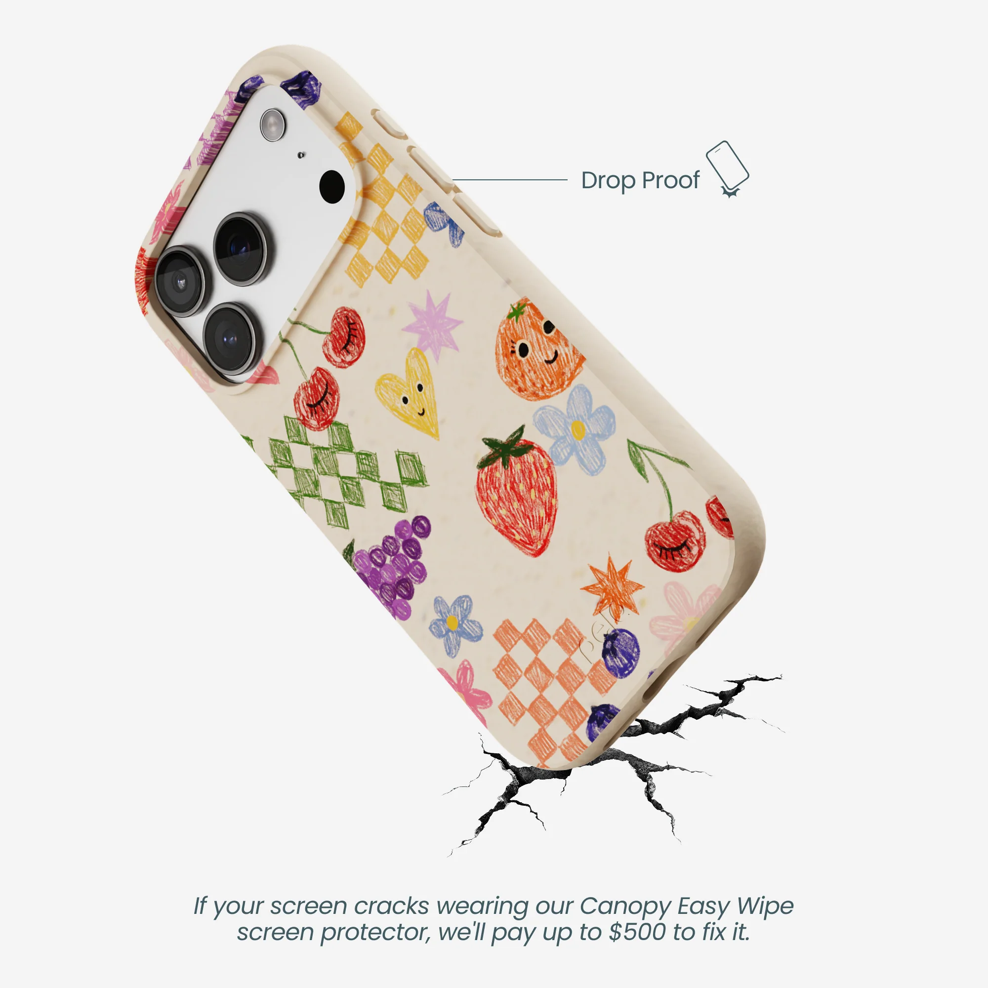 Seashell Pencil Doodles iPhone 17 Pro Case - Image 5