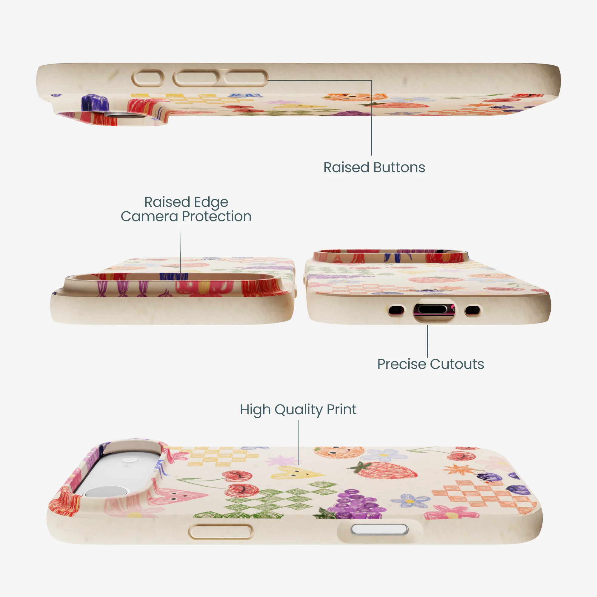 Seashell Pencil Doodles iPhone Air Case - Image 3