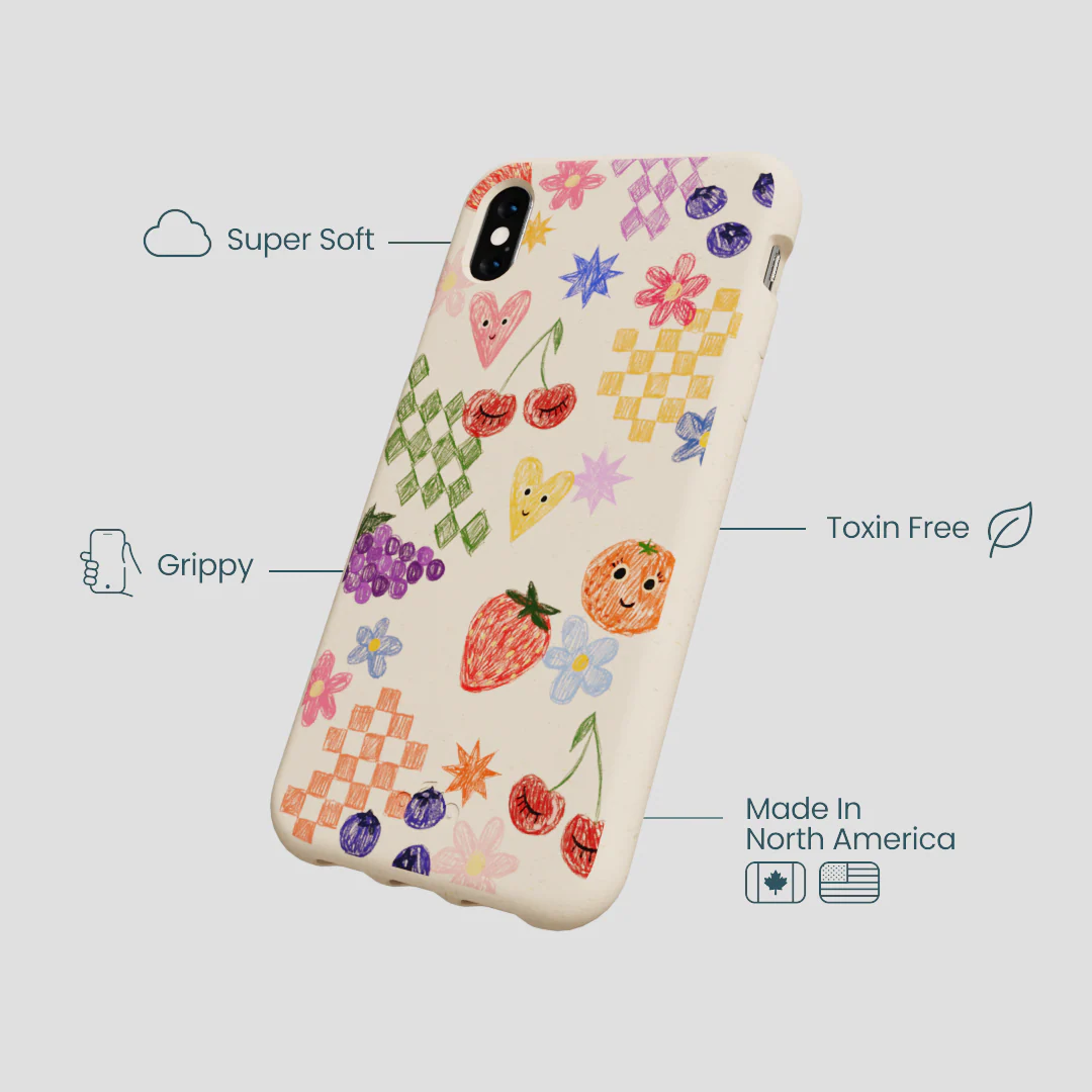 Seashell Pencil Doodles iPhone XR Case - Image 4