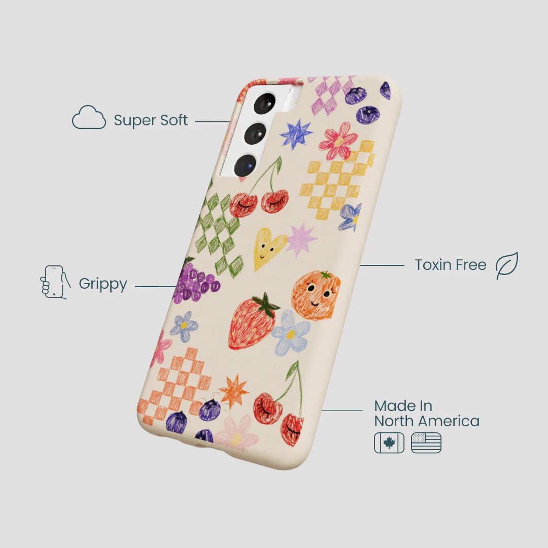 Seashell Pencil Doodles Samsung Galaxy S21 Case - Image 4