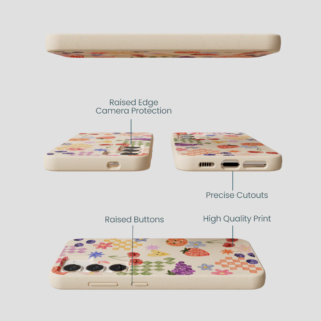 Seashell Pencil Doodles Samsung Galaxy S23 Case - Image 3
