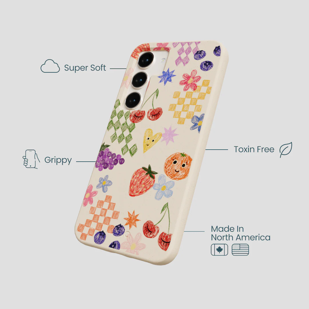 Seashell Pencil Doodles Samsung Galaxy S23 Case - Image 4