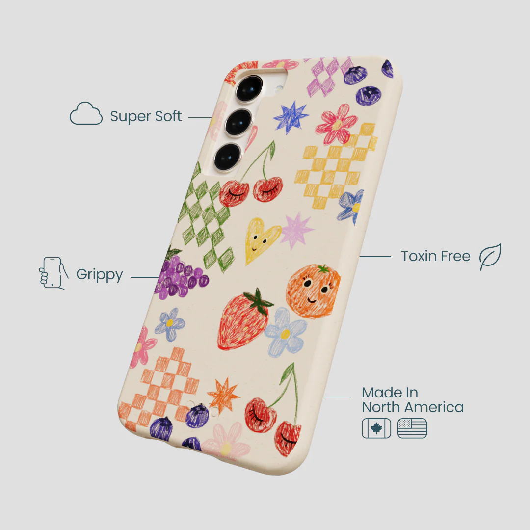 Seashell Pencil Doodles Samsung Galaxy S24+(Plus) Case - Image 4