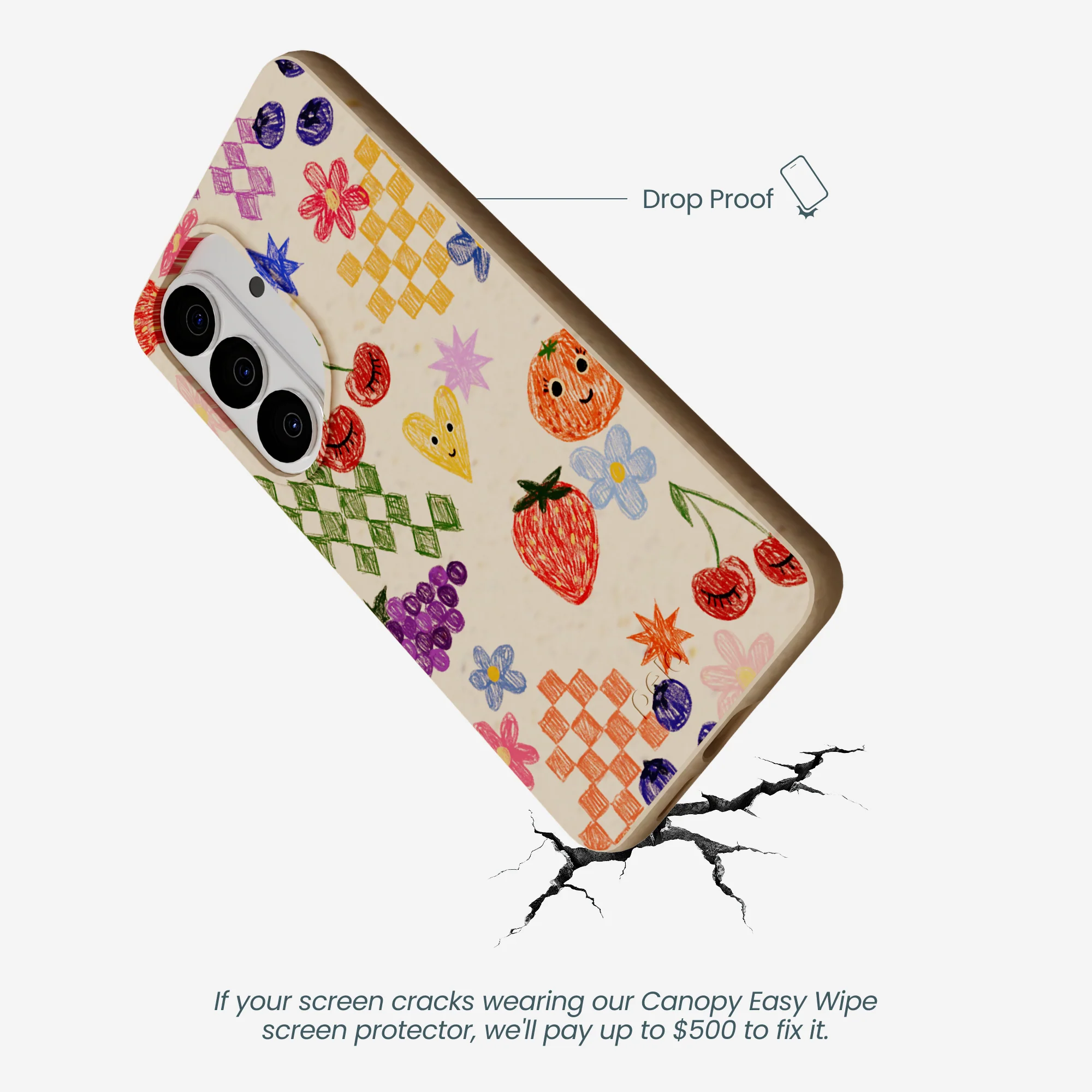 Seashell Pencil Doodles Samsung Galaxy S26 Case - Image 5