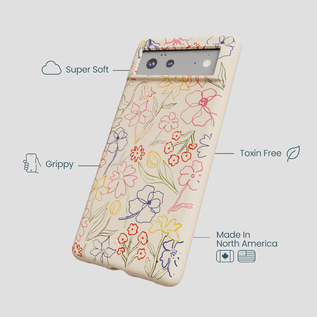 Seashell Petals Sketch Google Pixel 6a Case - Image 4