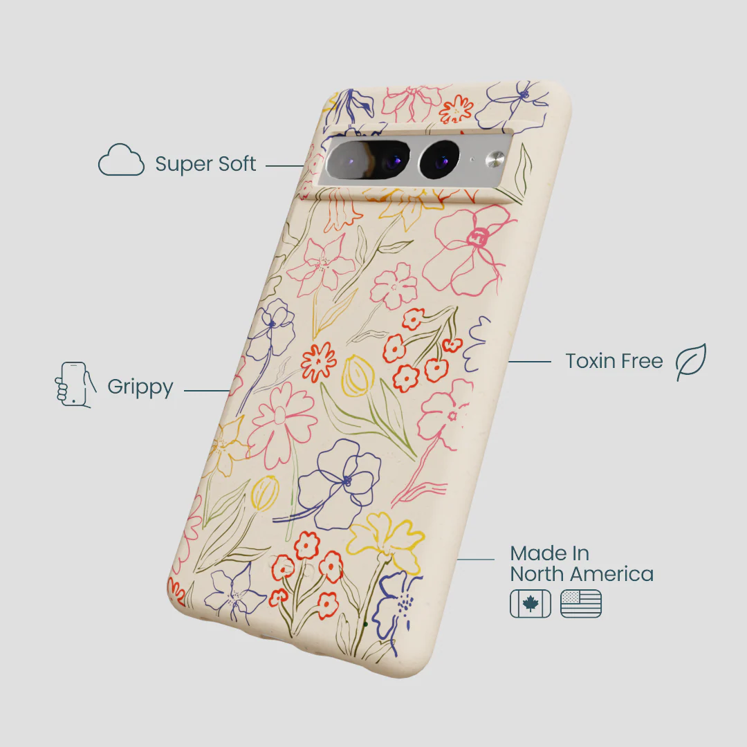 Seashell Petals Sketch Google Pixel 7 Pro Case - Image 4