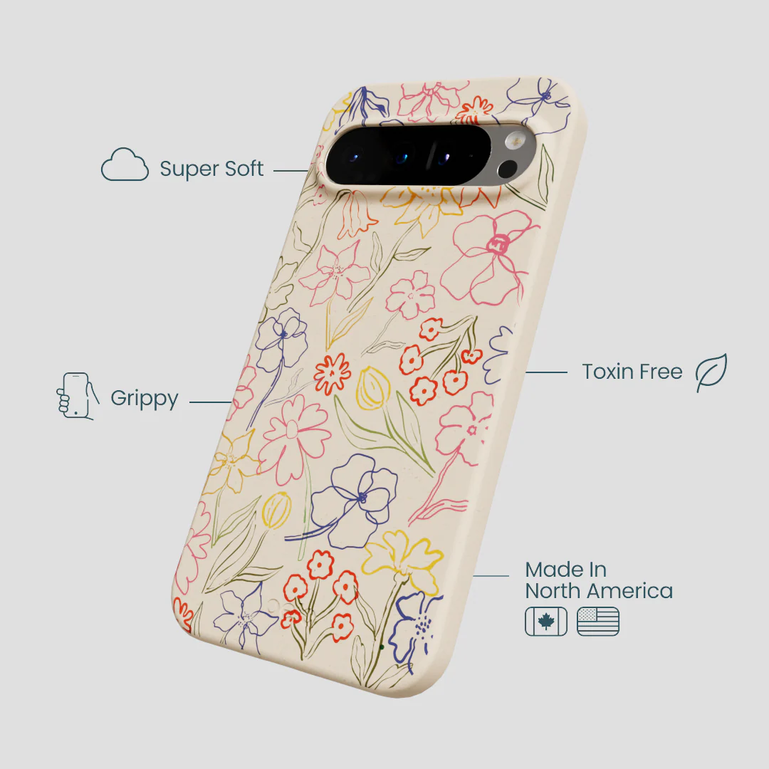 Seashell Petals Sketch Google Pixel 9 Pro XL Case - Image 4