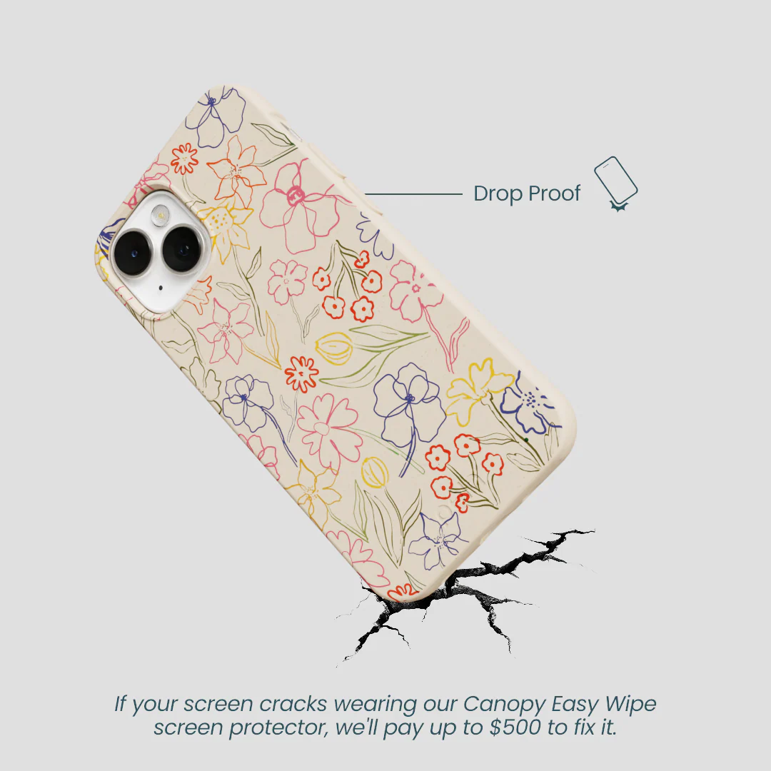 Seashell Petals Sketch iPhone 13 Case - Image 5