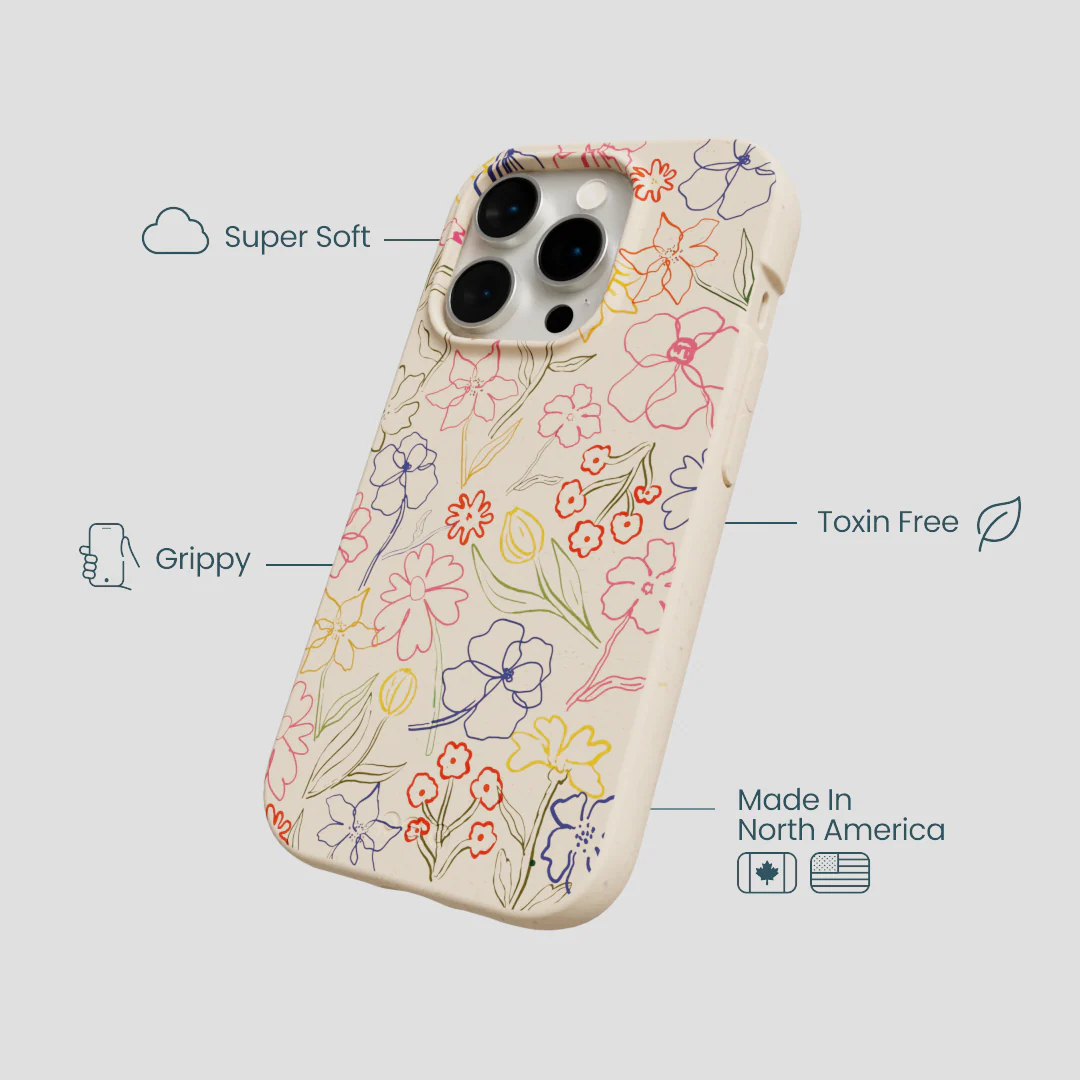 Seashell Petals Sketch iPhone 15 Pro Case - Image 4