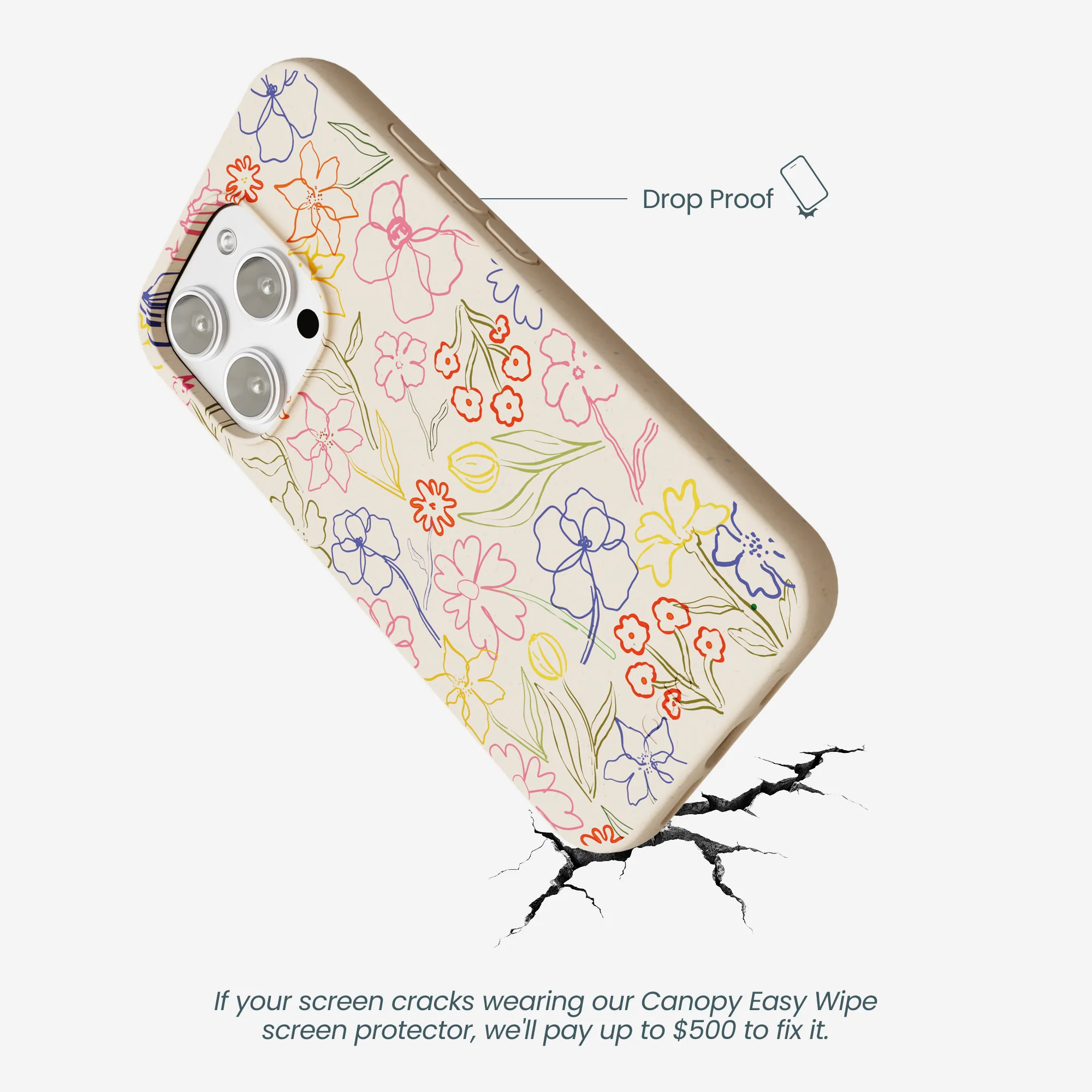 Seashell Petals Sketch iPhone 16 Pro Max Case - Image 5