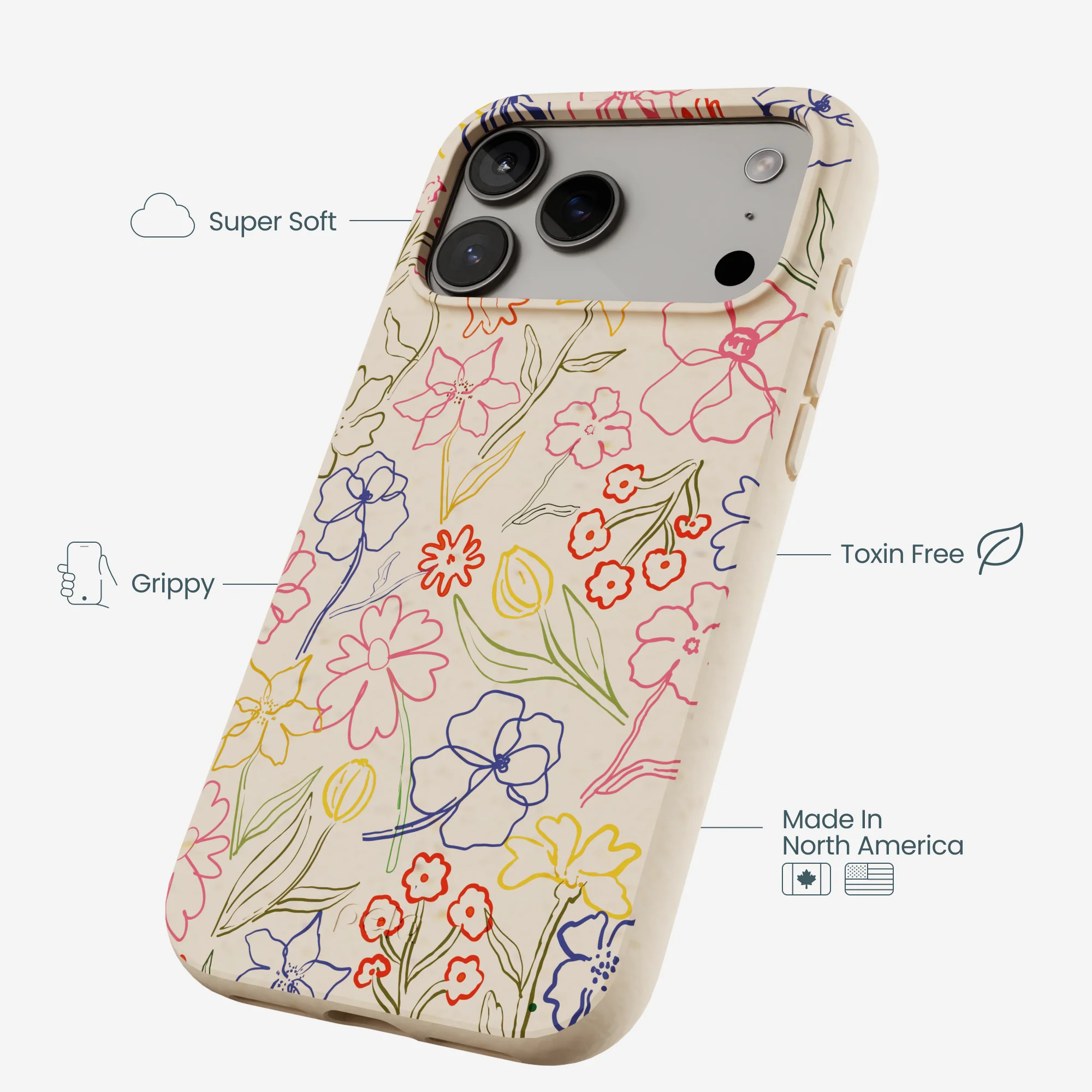 Seashell Petals Sketch iPhone 17 Pro Max Case - Image 4