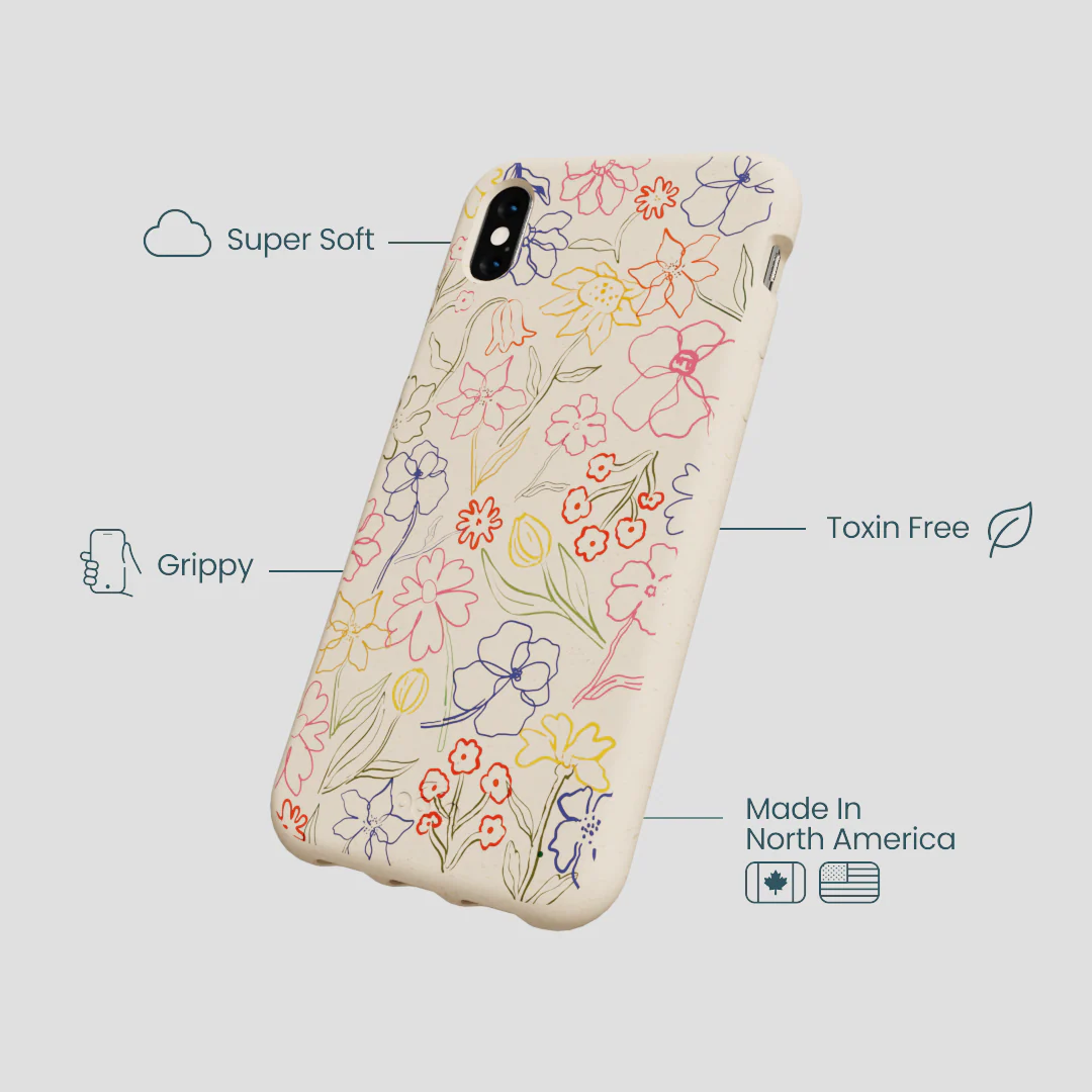 Seashell Petals Sketch iPhone XR Case - Image 4