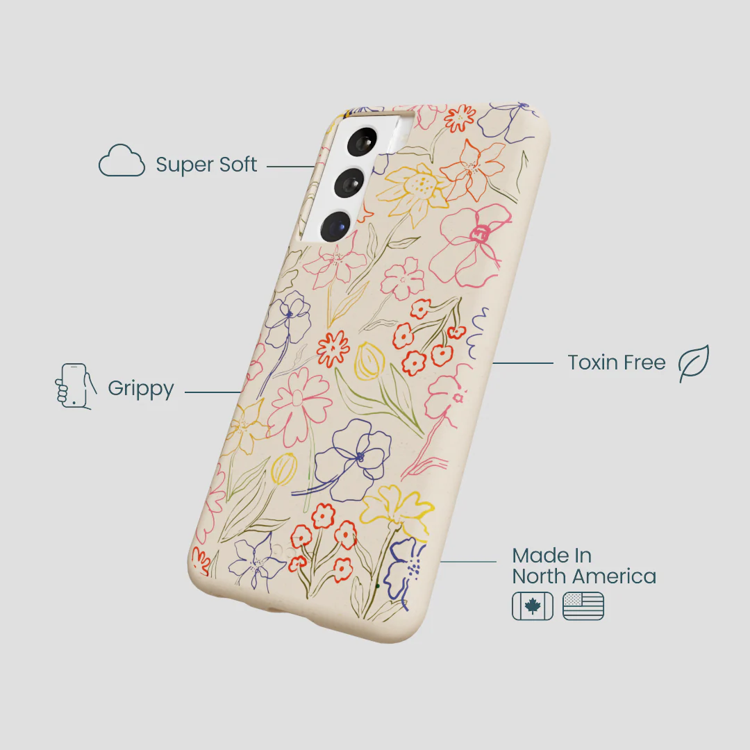 Seashell Petals Sketch Samsung Galaxy S22 Case - Image 4