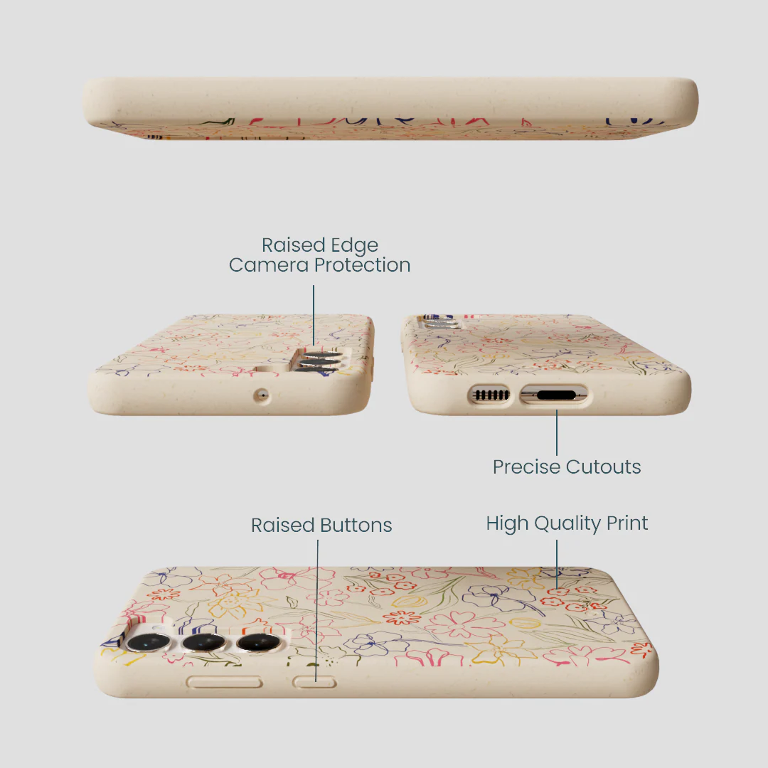 Seashell Petals Sketch Samsung Galaxy S23+(Plus) Case - Image 3