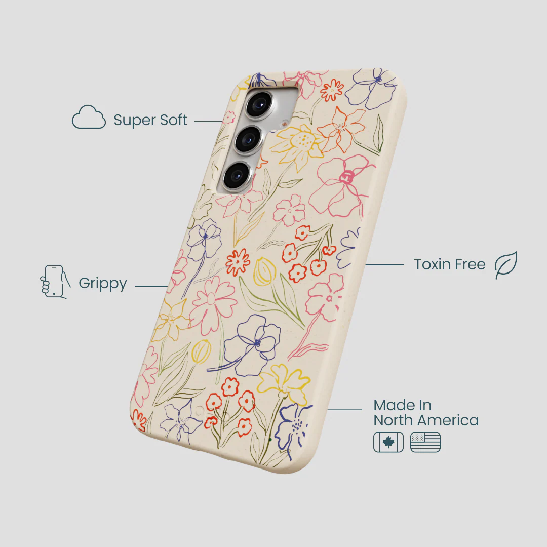 Seashell Petals Sketch Samsung Galaxy S25 Case - Image 4