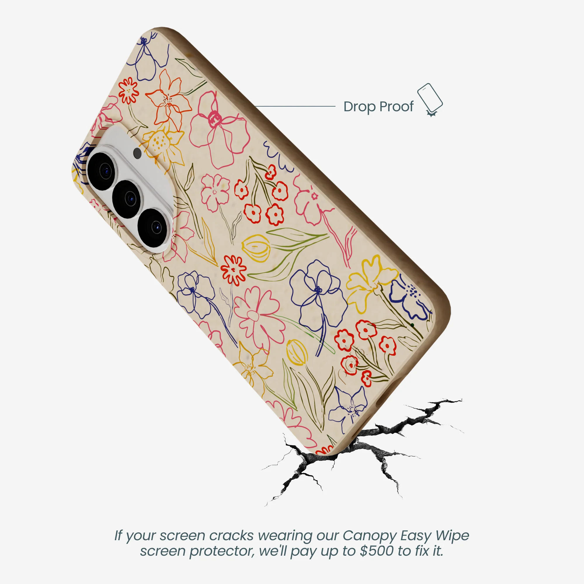 Seashell Petals Sketch Samsung Galaxy S26 Case - Image 5