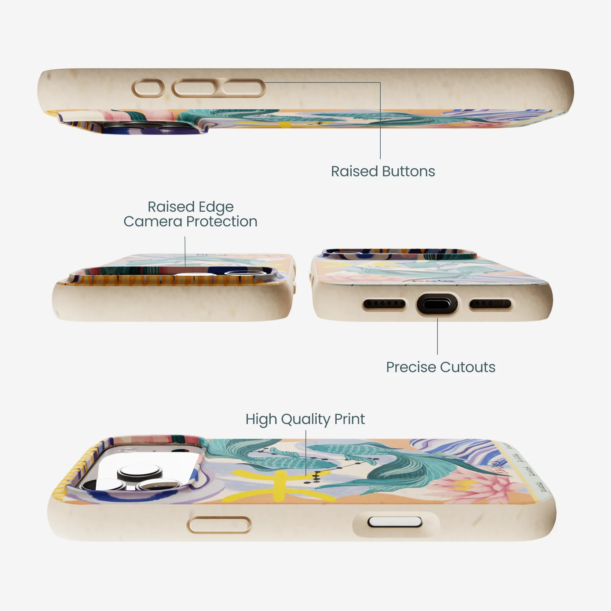 Seashell Pisces Fish iPhone 17 Pro Max Case - Image 3