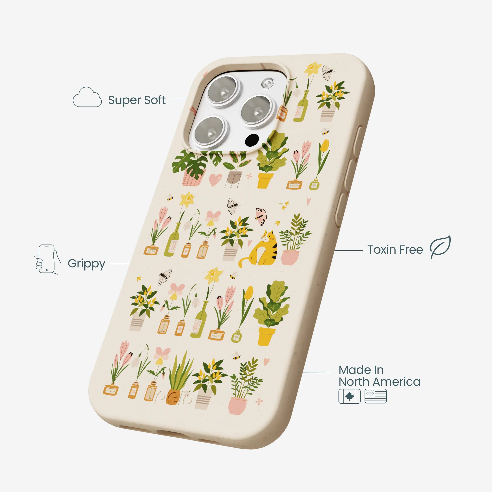 Seashell Plants and Blooms iPhone 16 Pro Max Case - Image 4