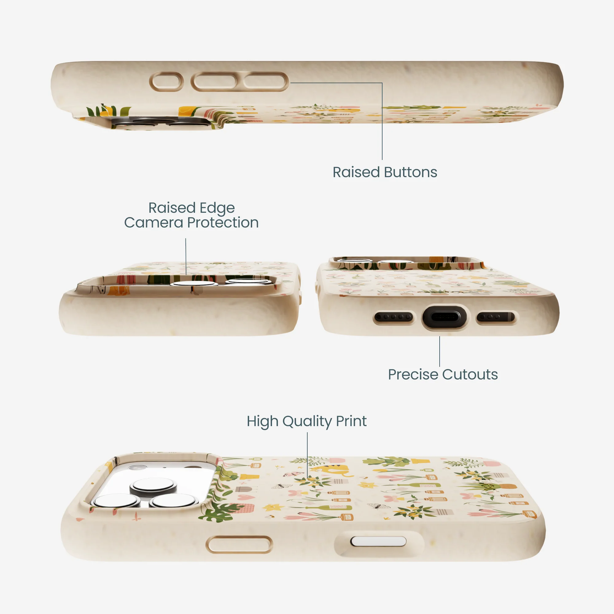 Seashell Plants and Blooms iPhone 17 Pro Case - Image 3