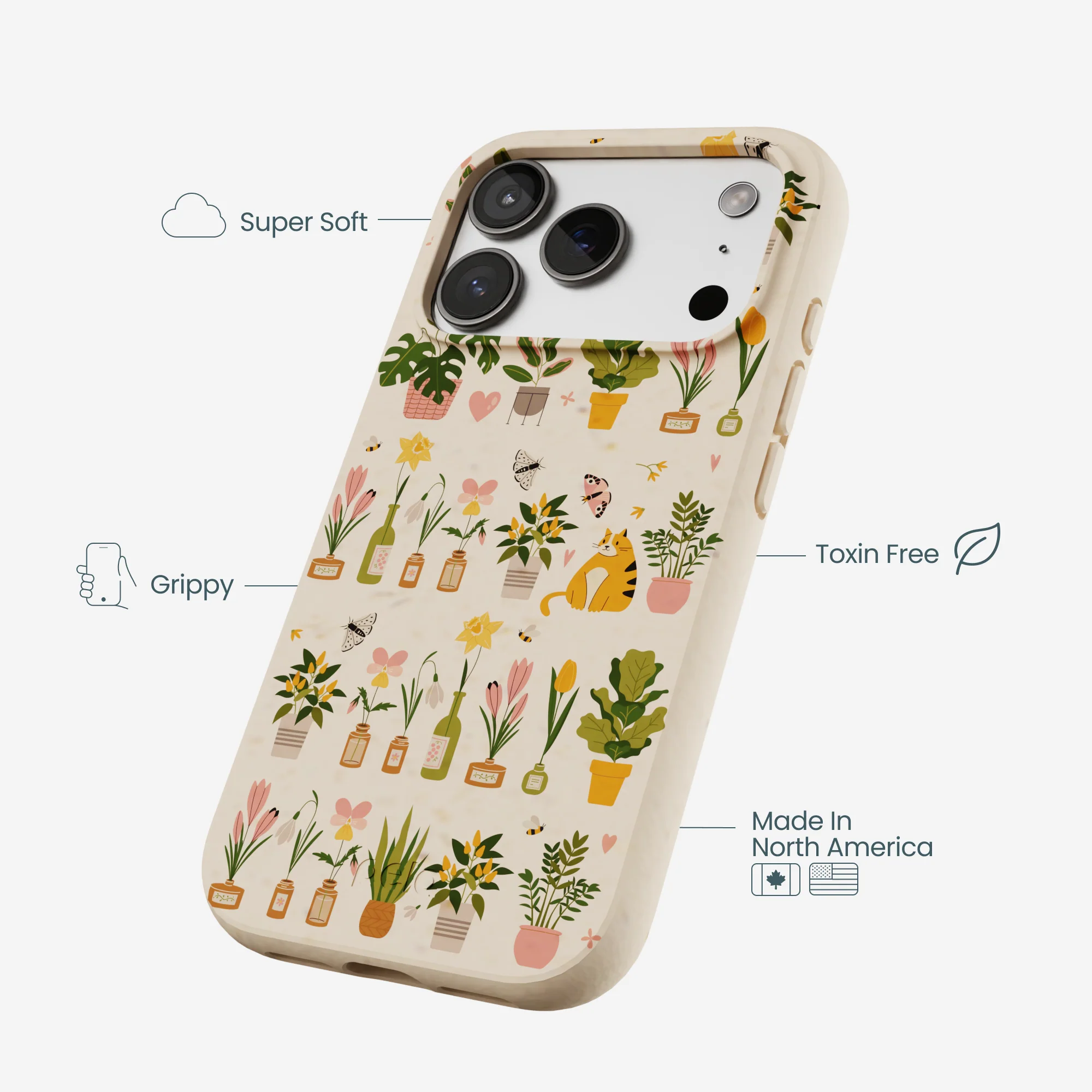 Seashell Plants and Blooms iPhone 17 Pro Case - Image 4