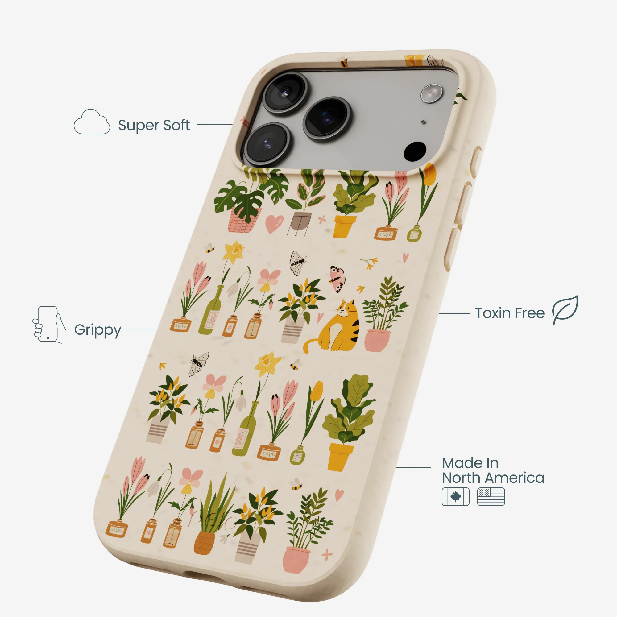 Seashell Plants and Blooms iPhone 17 Pro Max Case - Image 4