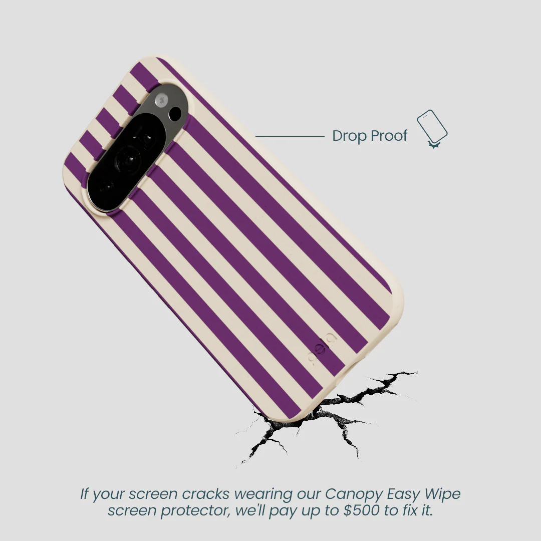 Seashell Plum Stripes Google Pixel 10/10 Pro Case - Image 4