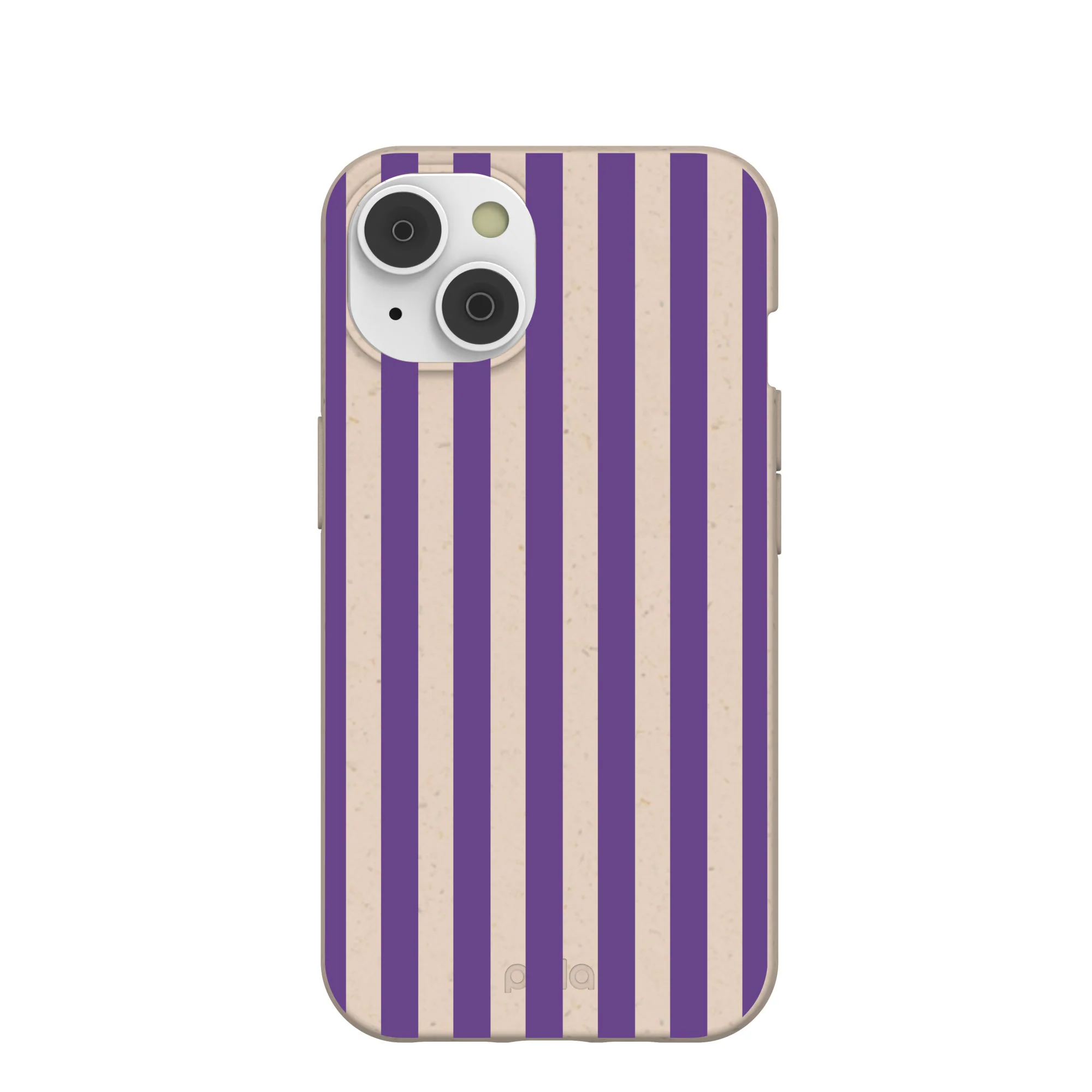 Seashell Plum Stripes iPhone 14 Case