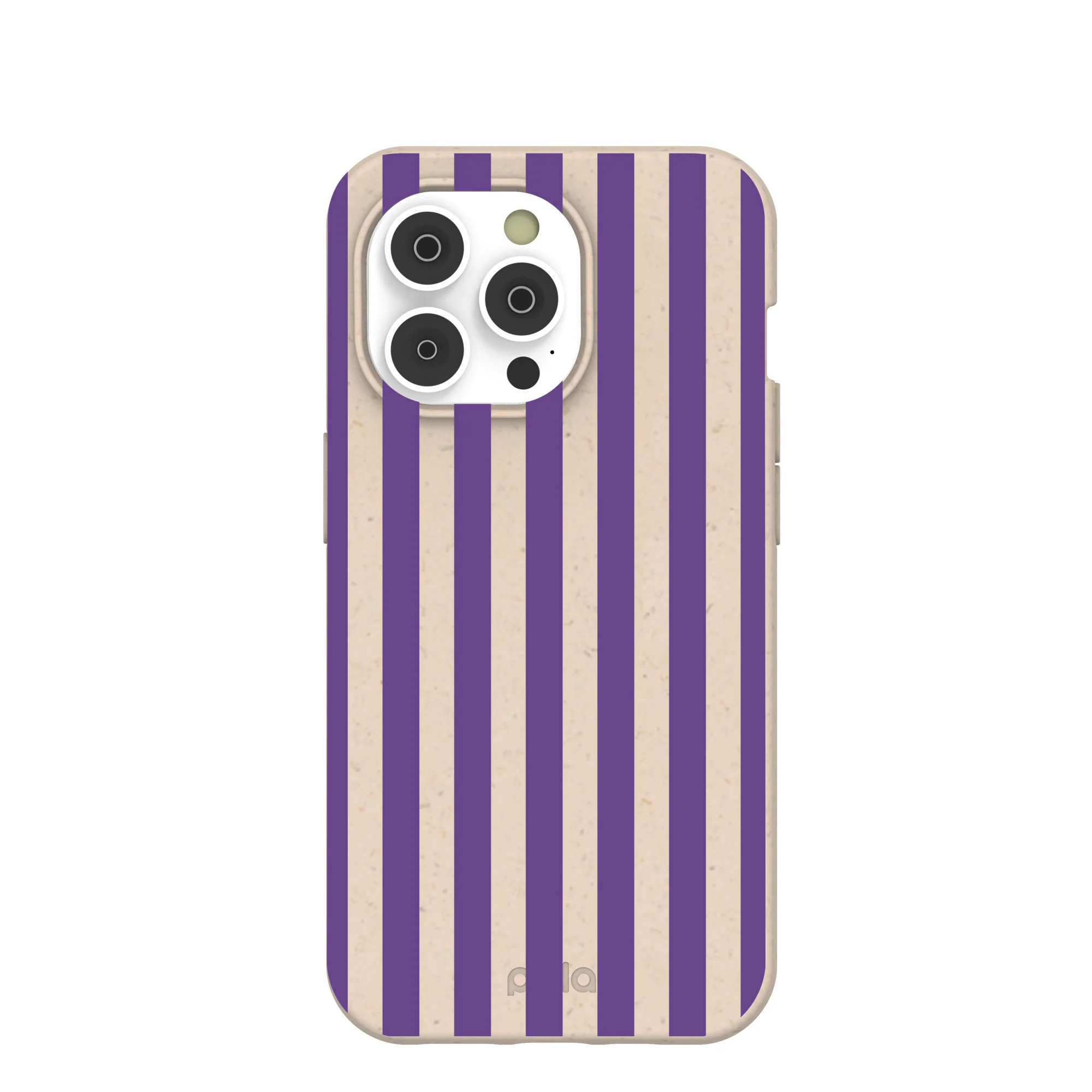 Seashell Plum Stripes iPhone 14 Pro Case