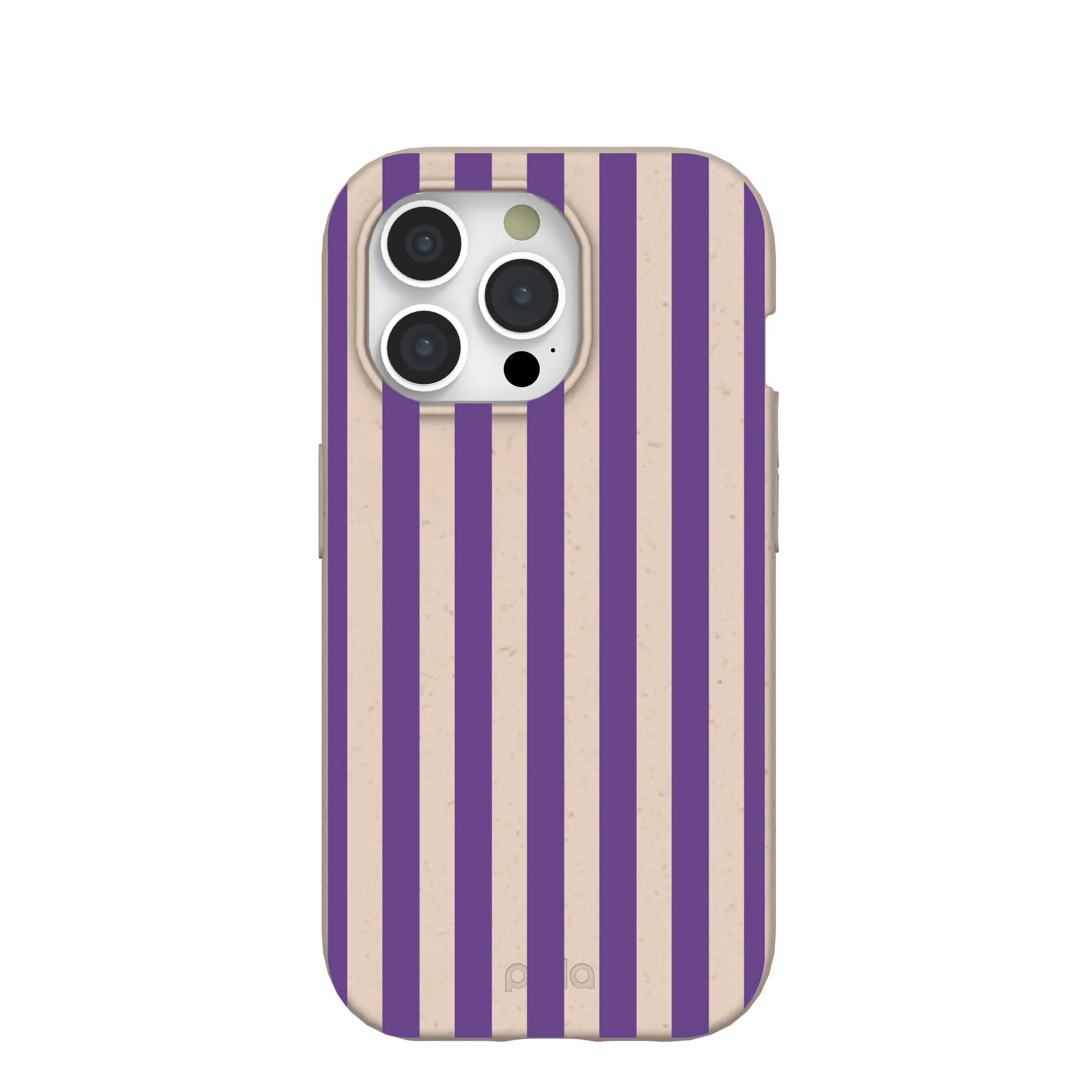 Seashell Plum Stripes iPhone 15 Pro Case