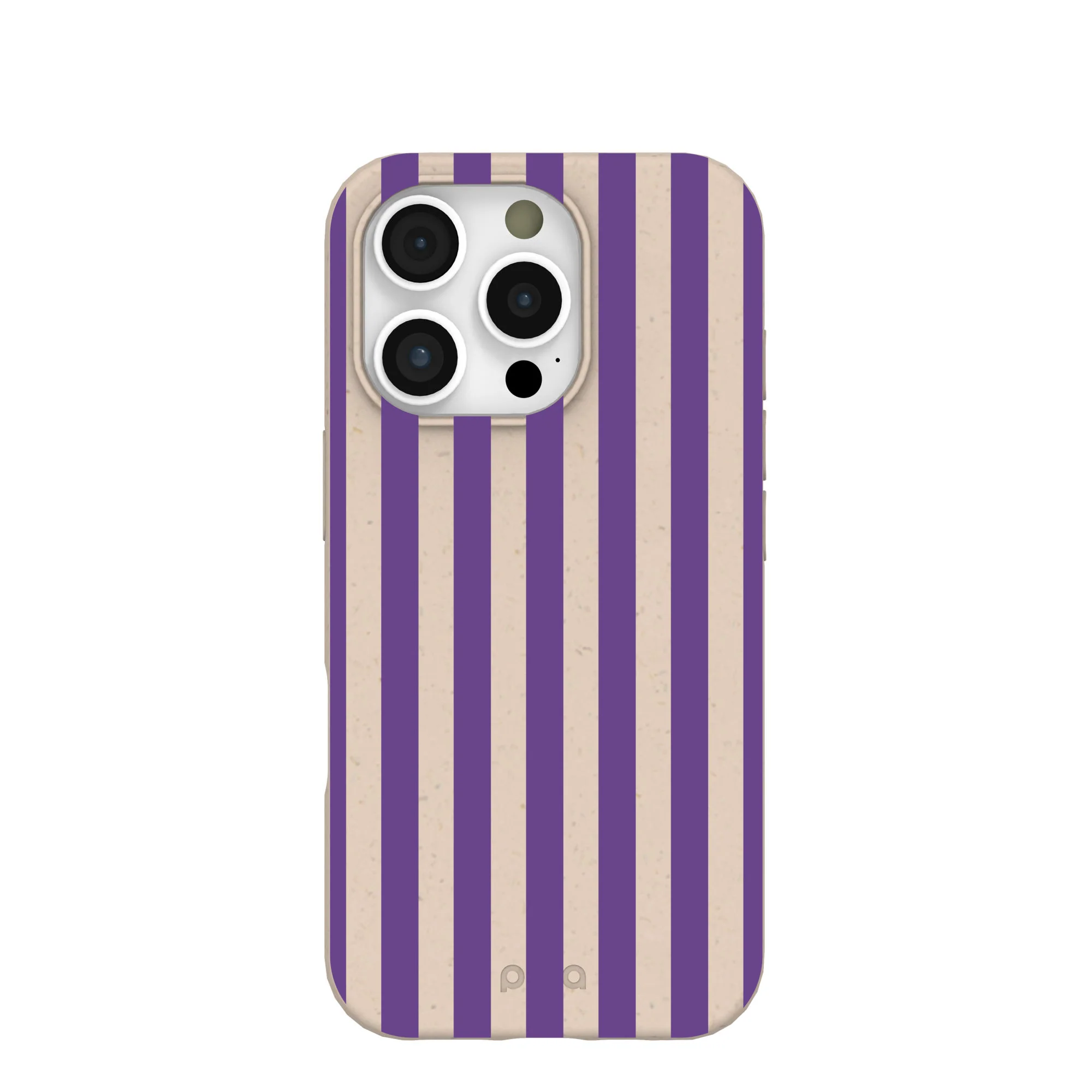 Seashell Plum Stripes iPhone 16 Pro Case