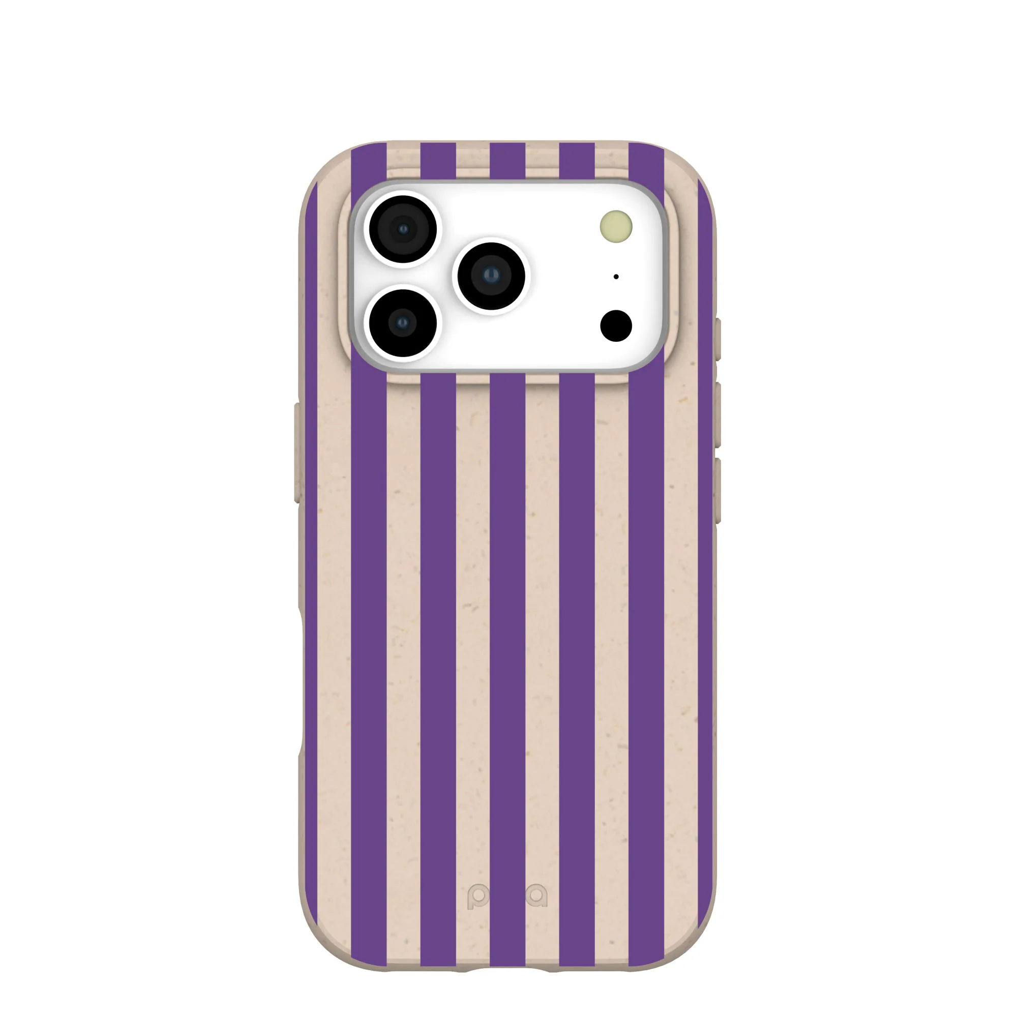 Seashell Plum Stripes iPhone 17 Pro Case