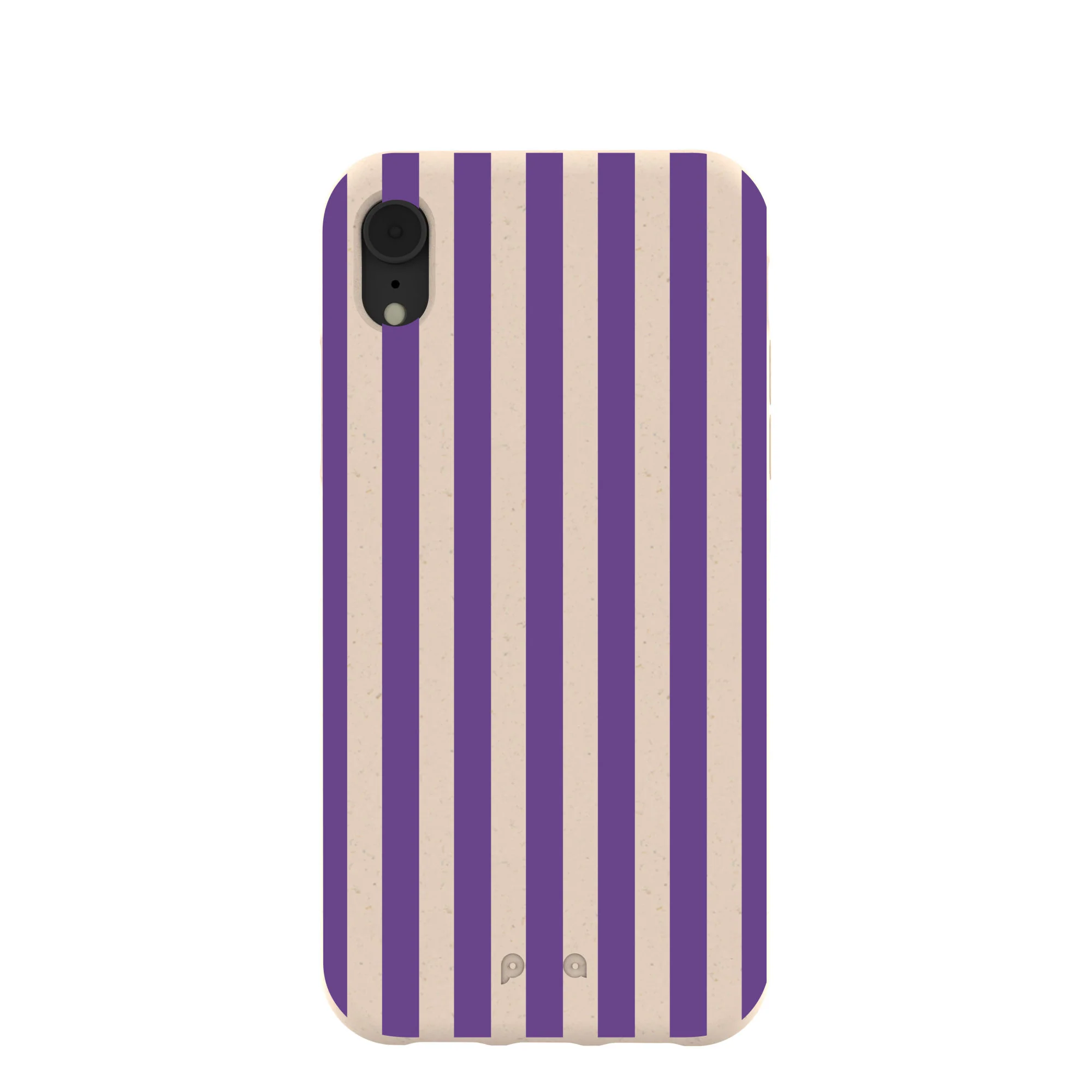 Seashell Plum Stripes iPhone XR Case