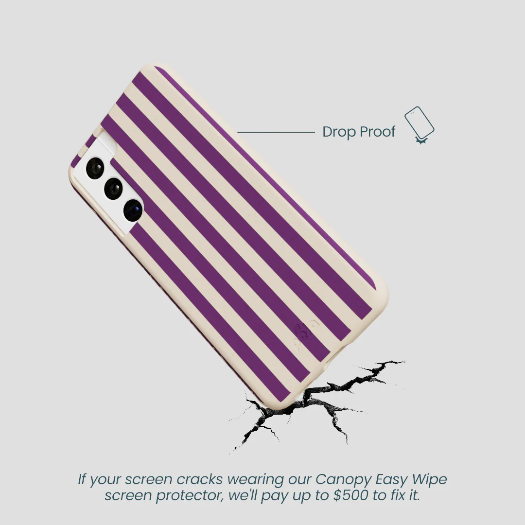 Seashell Plum Stripes Samsung Galaxy S21 Case - Image 4