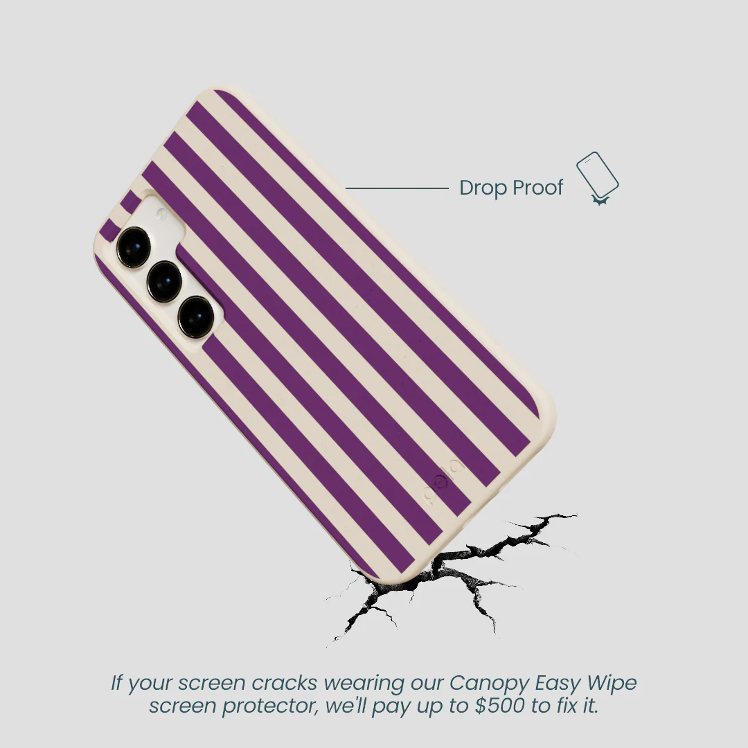 Seashell Plum Stripes Samsung Galaxy S23 Case - Image 4