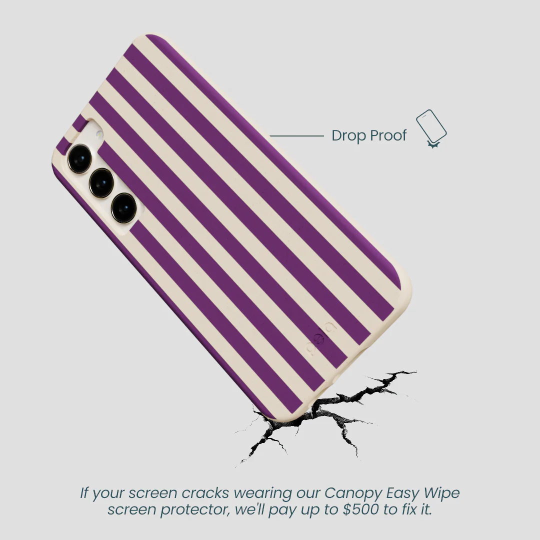Seashell Plum Stripes Samsung Galaxy S23+(Plus) Case - Image 4